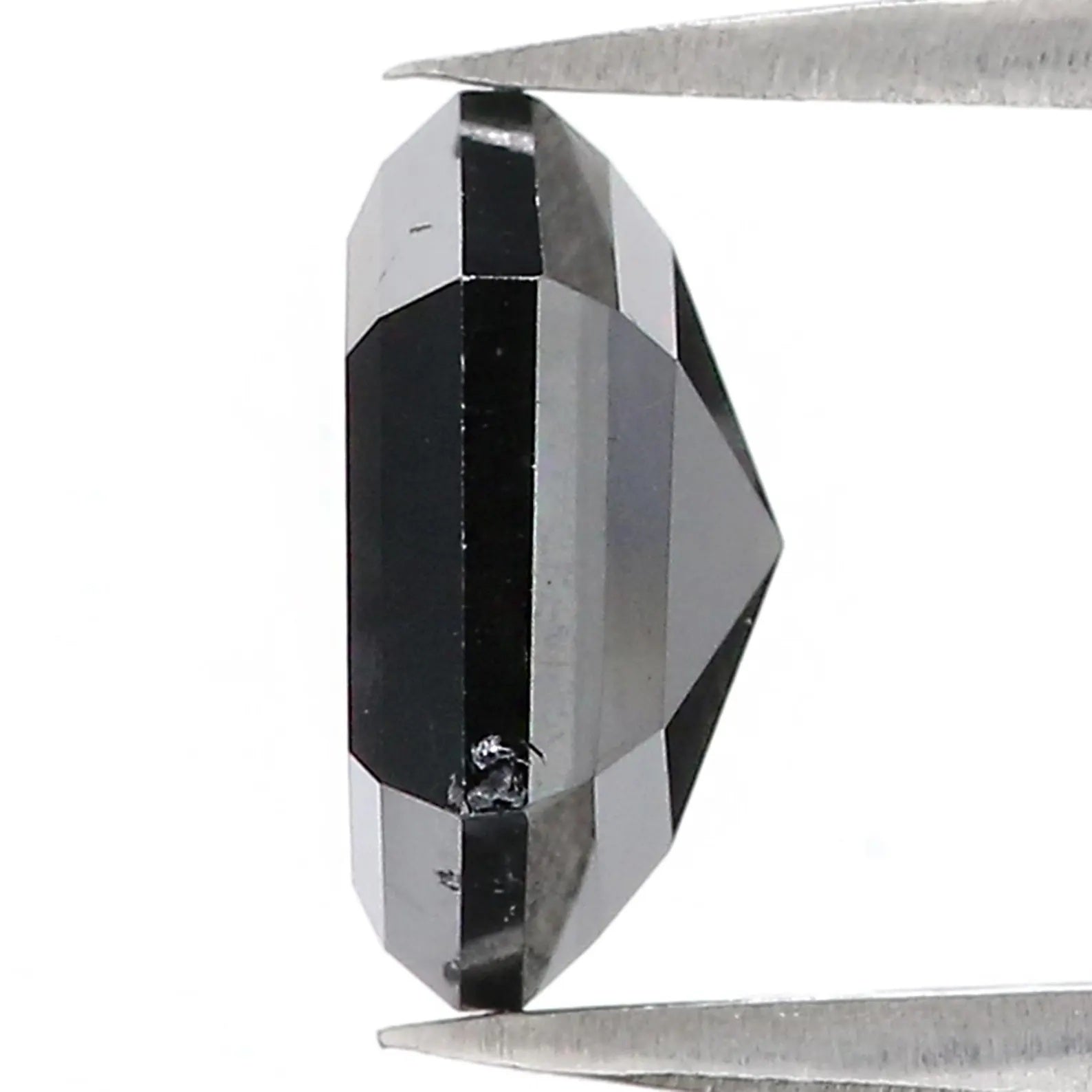 3.11 CT Natural Loose Hexagon Shape Diamond Black Color Hexagon Cut Diamond 10.00 MM Natural Diamond Black Hexagon Rose Cut Diamond QN607
