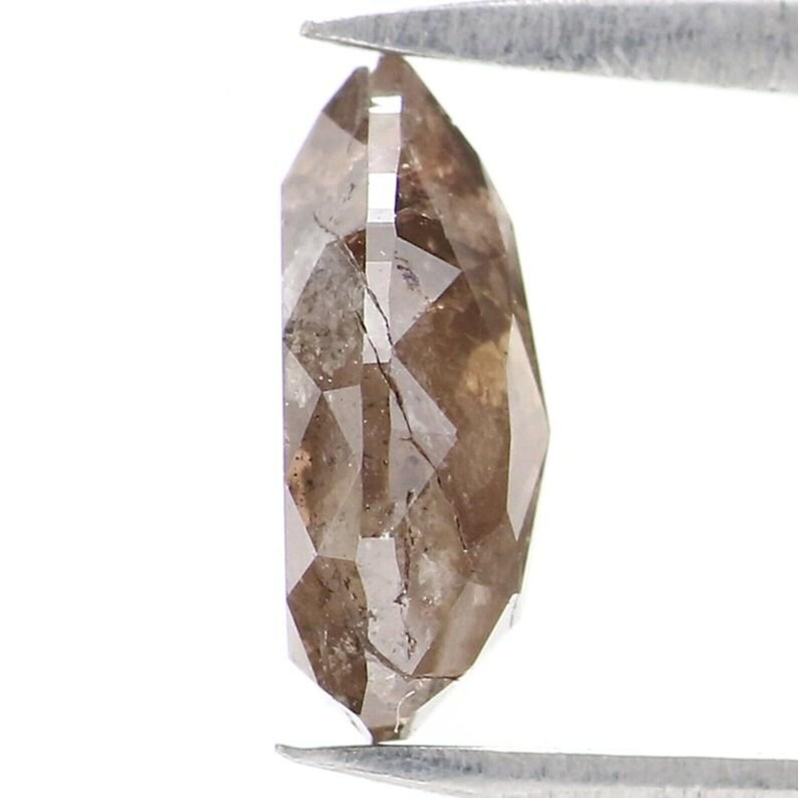 1.55 Ct Natural Loose Pear Shape Diamond Brown Color Pear Cut Diamond 9.05 MM Natural Loose Diamond Brown Color Pear Rose Cut Diamond NQ801