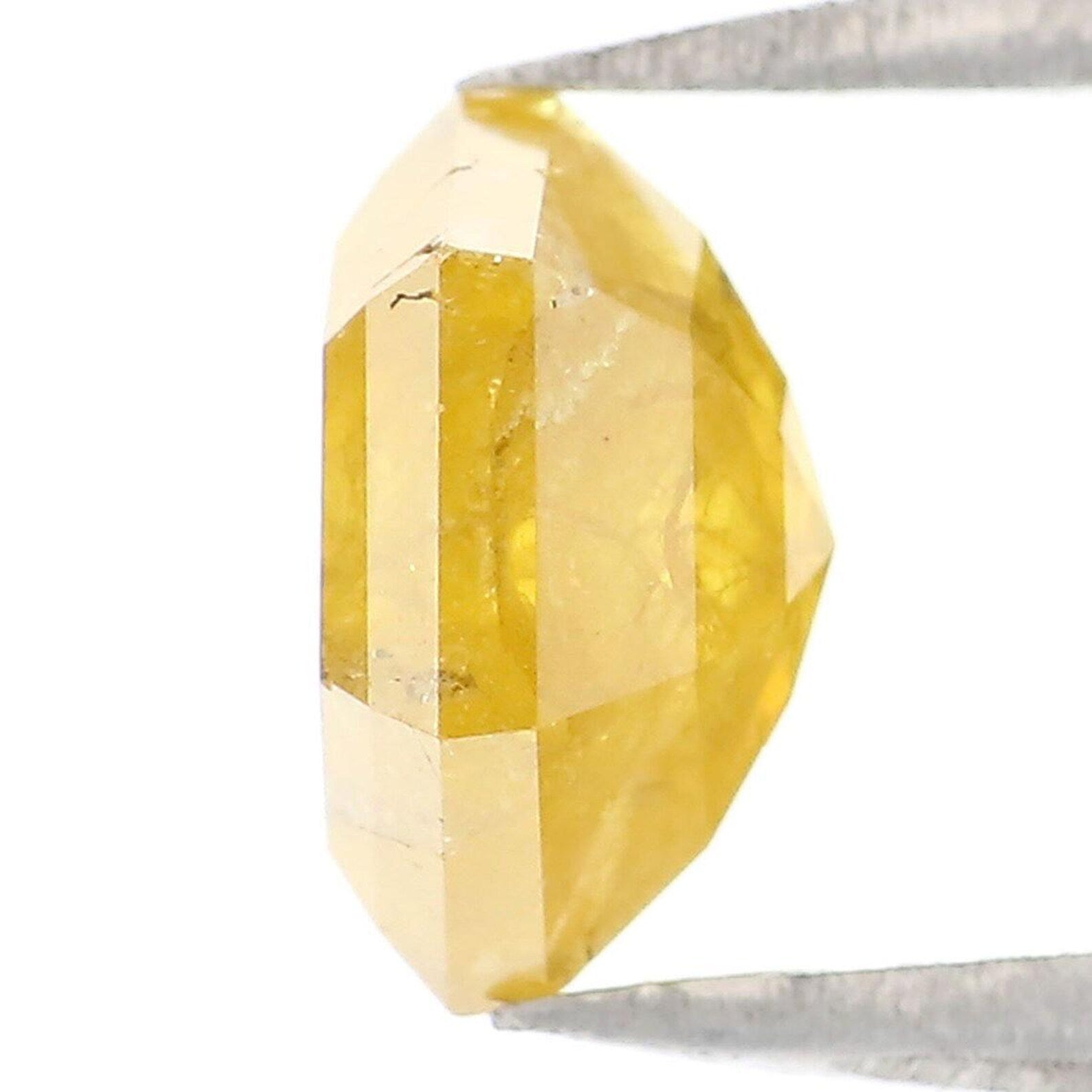 1.53 CT Natural Loose Hexagon Shape Diamond Yellow Color Hexagon Diamond 7.50 MM Natural Loose Yellow Color Hexagon Rose Cut Diamond NQ1919