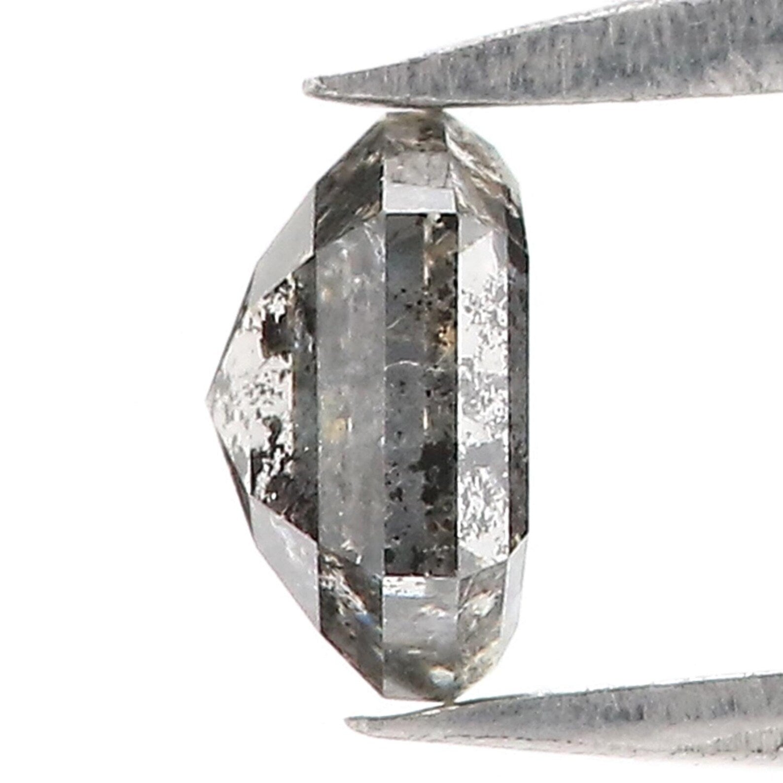 0.57 Ct Natural Loose Hexagon Shape Diamond Salt And Pepper Hexagon Cut Diamond 5.40 MM Natural Loose Black Color Hexagon Cut Diamond QN747