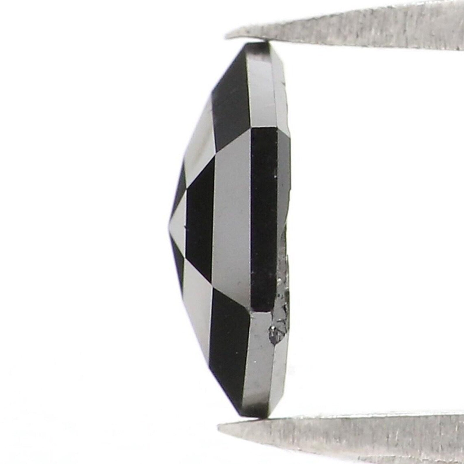 0.67 CT Natural Loose Hexagon Shape Diamond Black Color Hexagon Diamond 6.75 MM Natural Loose Black Color Hexagon Rose Cut Diamond NQ2237