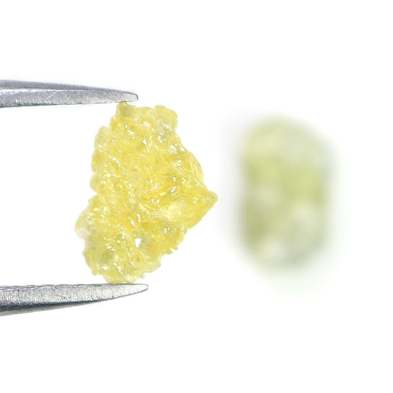 3.24 CT Natural Loose Rough Shape Diamond Yellow Color Rough Uncut Diamond 8.80 MM Natural Grey Diamond Rough Irregular Cut Diamond NQ2579