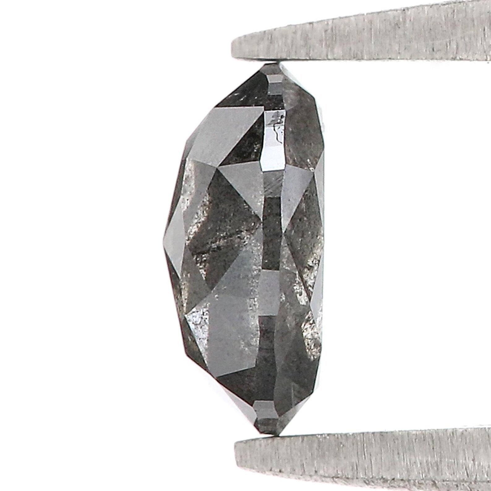 0.98 CT Natural Loose Oval Shape Diamond Salt And Pepper Oval Cut Diamond 7.00 MM Natural Loose Diamond Black Grey Oval Shape Diamond QN1306