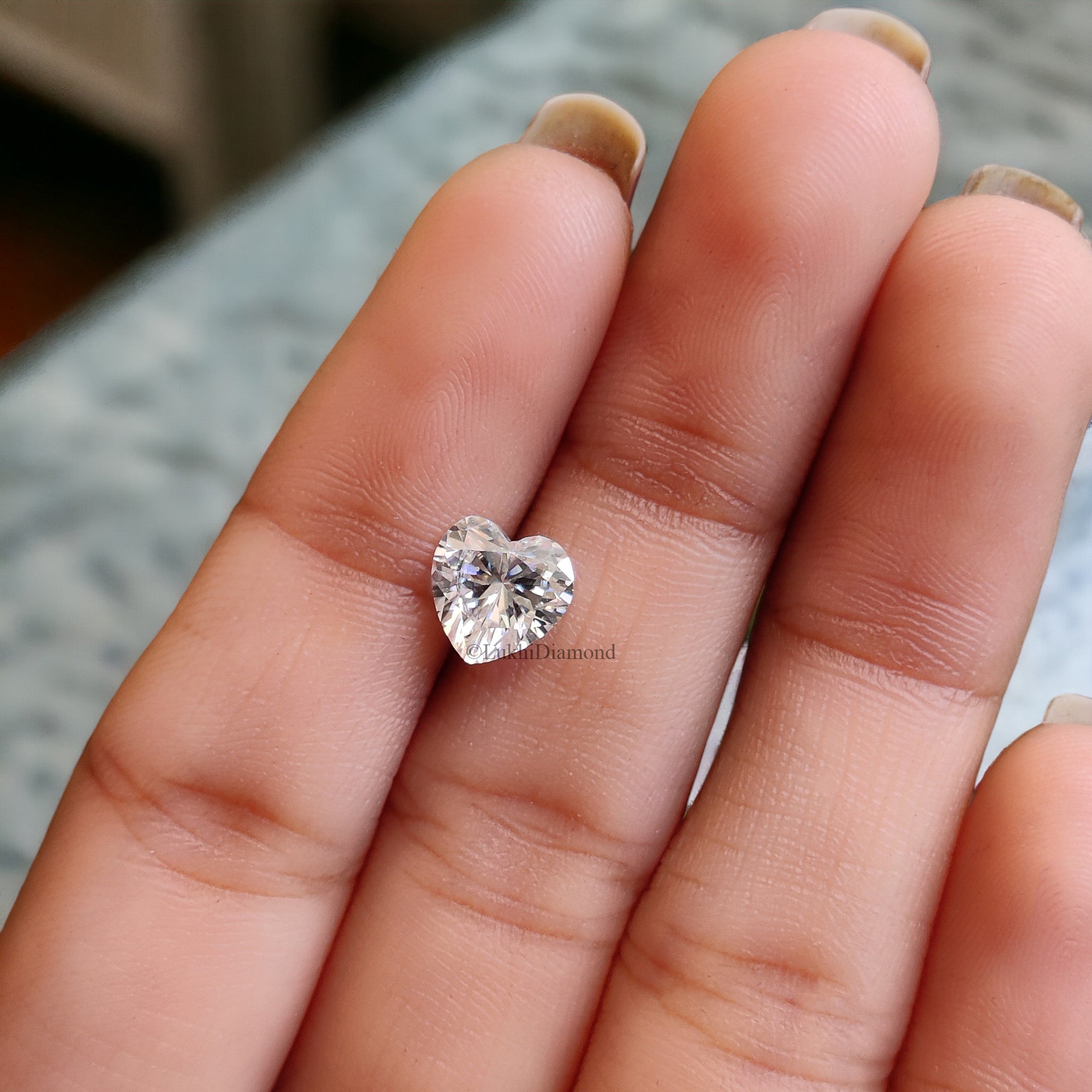 Heart Brilliant Cut Loose White Moissanite Stone 6,7,8,9,10 MM Vintage Antique Handcrafted Eye Clean Moissanite Engagement Gift Ring Q132