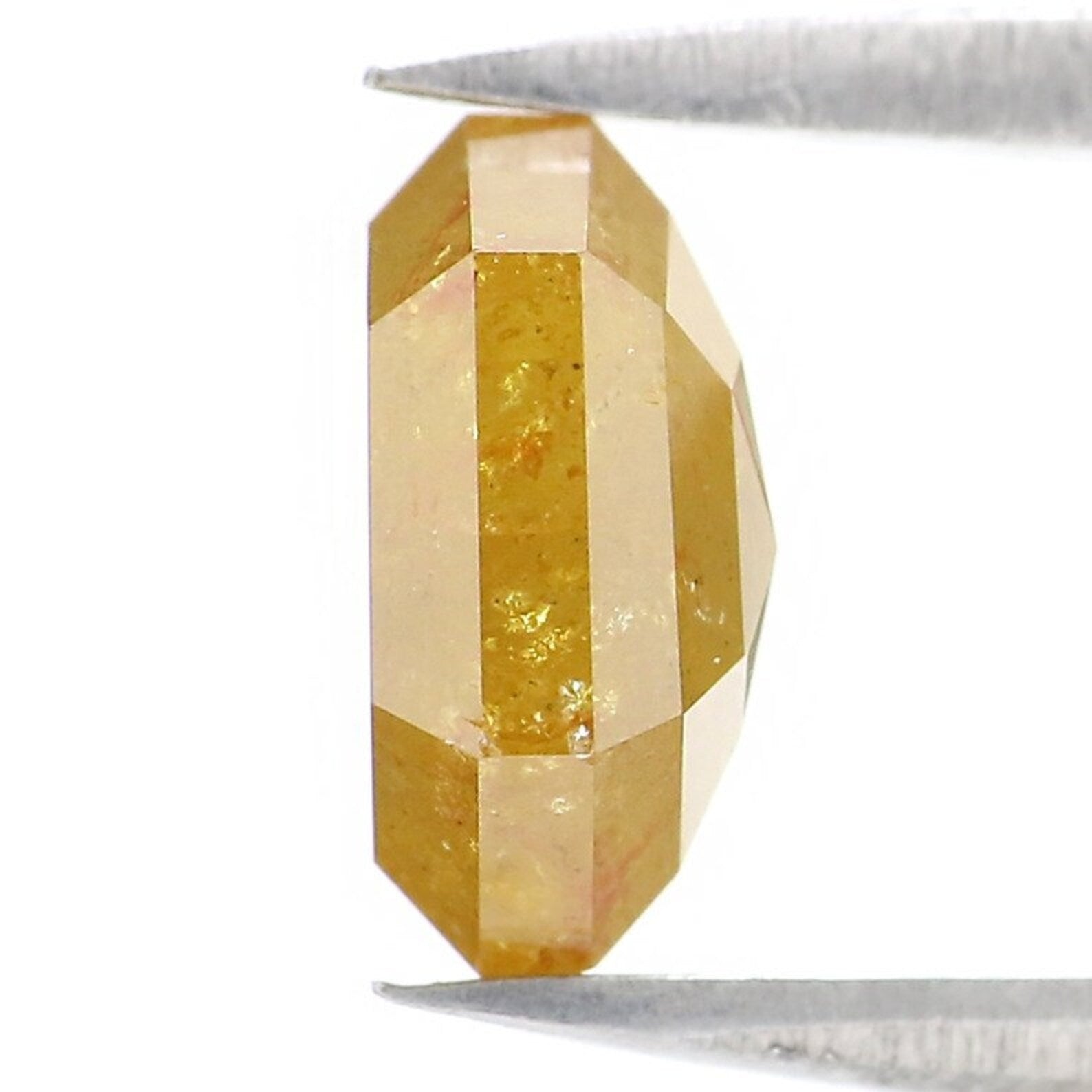 2.04 CT Natural Loose Hexagon Shape Diamond Yellow Color Hexagon Cut Diamond 8.45 MM Natural Diamond Yellow Hexagon Rose Cut Diamond NQ640