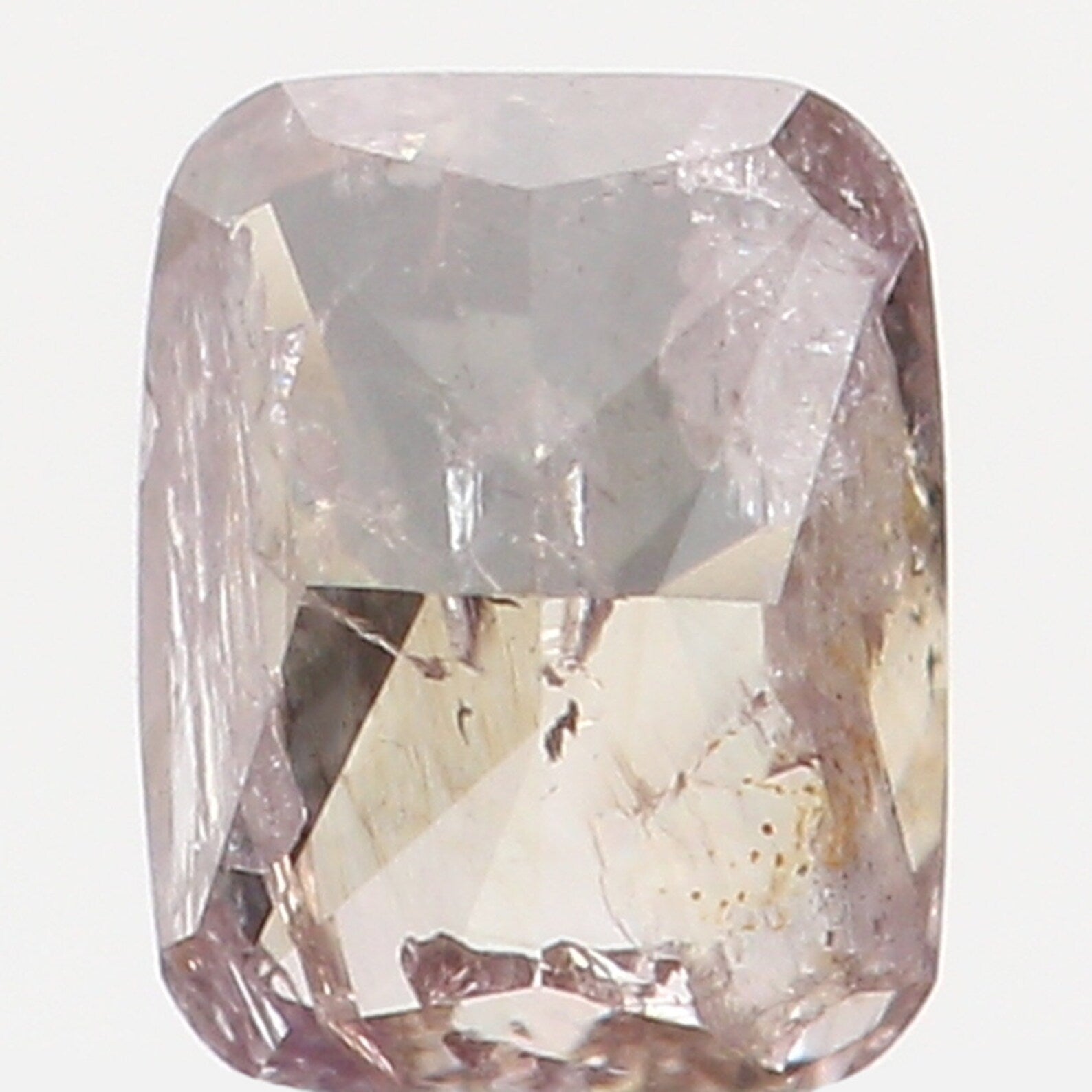 0.16 CT Natural Loose Cushion Diamond Brown Color Diamond Natural Loose Cushion Diamond 3.30 MM Pink Color Cushion Rose Cut Diamond N7726