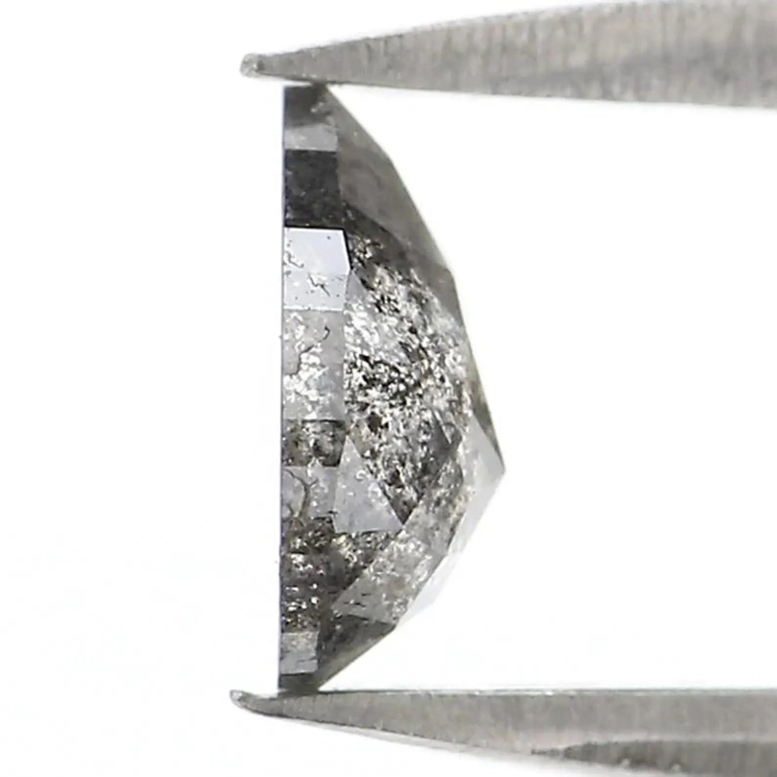 0.45 CT Natural Loose Pear Shape Diamond Salt And Pepper Pear Diamond 5.85 MM Natural Diamond Black Grey Color Pear Rose Cut Diamond NQ2439