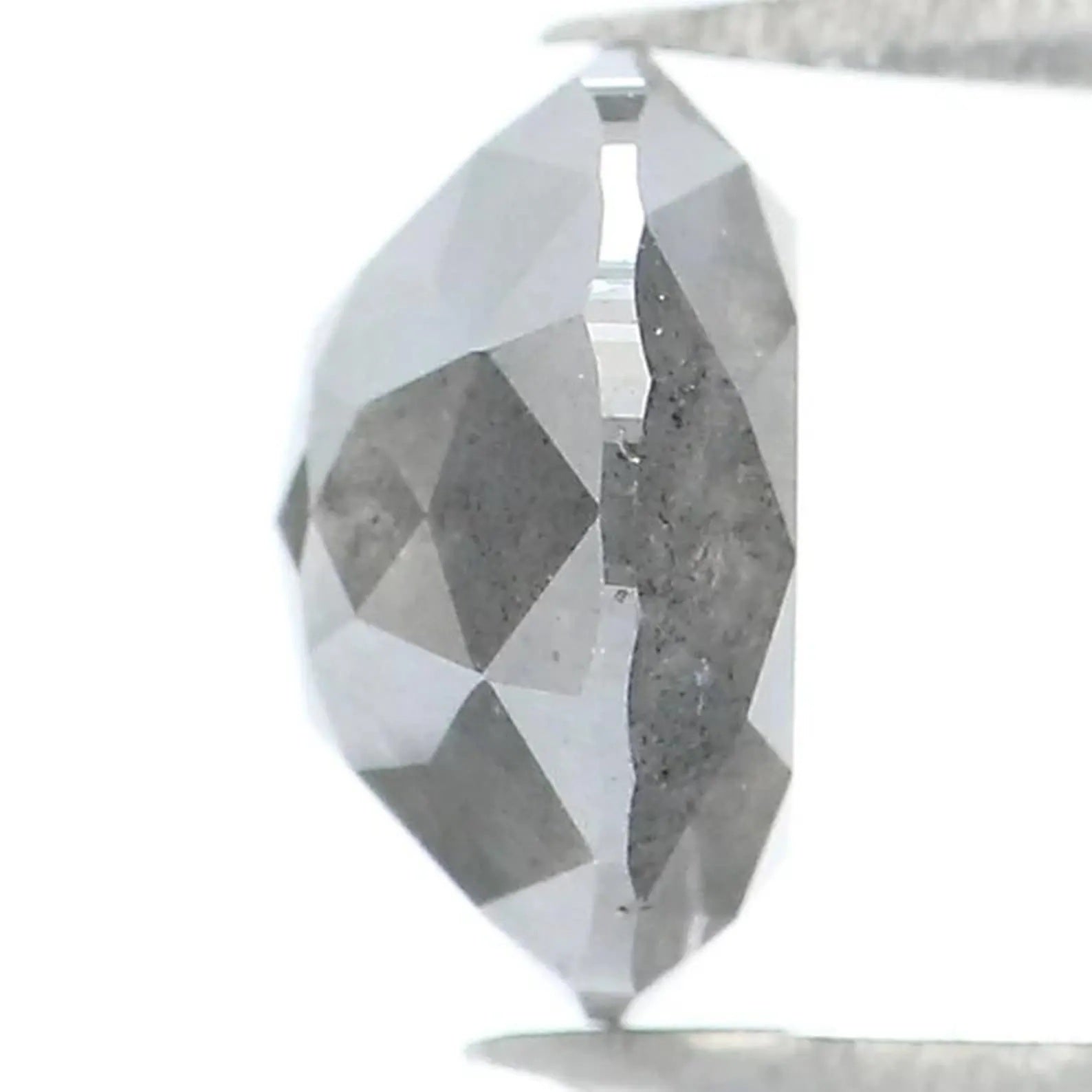 1.37 CT Natural Loose Round Shape Diamond Salt And Pepper Round Cut Diamond 6.80 MM Natural Black Grey Color Round Rose Cut Diamond NQ1142