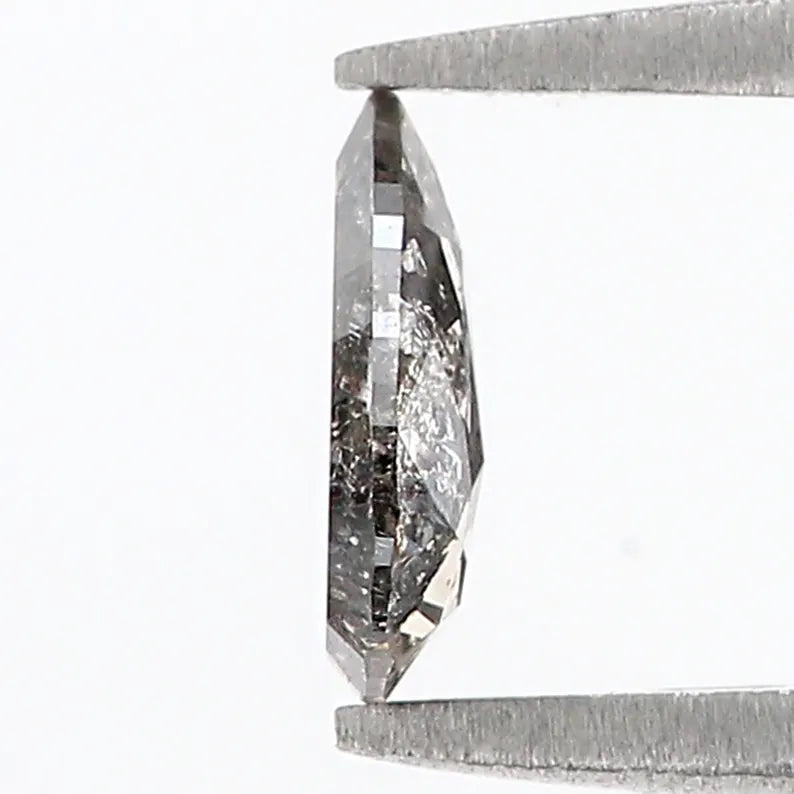 0.57 CT Natural Loose Pear Shape Diamond Salt And Pepper Pear Cut Diamond 7.60 MM Natural Loose Diamond Pear Shape Rose Cut Diamond QN968