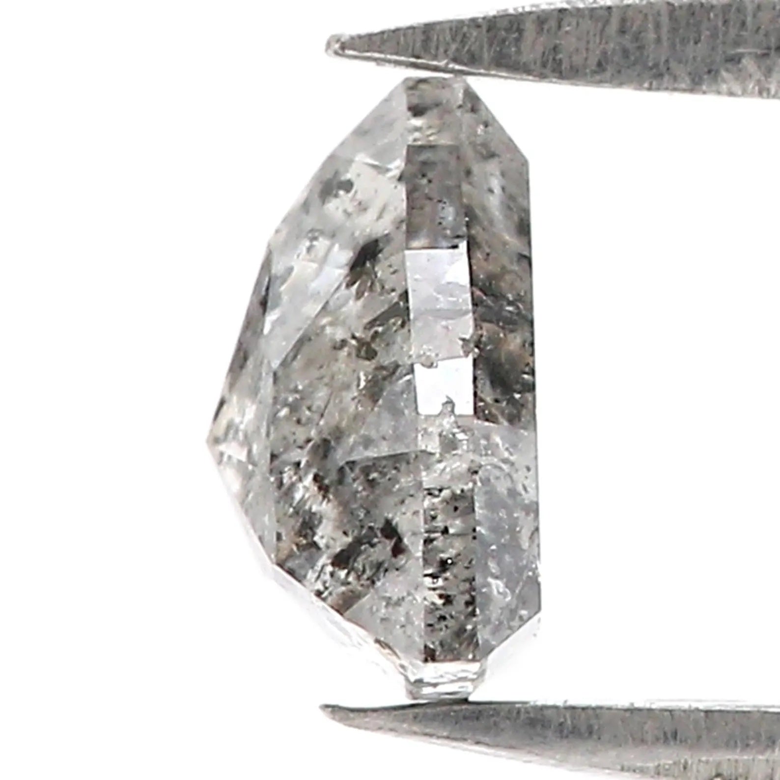 0.90 CT Natural Loose Triangle Shape Diamond Salt And Pepper Triangle Cut Diamond 6.25 MM Black Grey Color Triangle Rose Cut Diamond NQ222