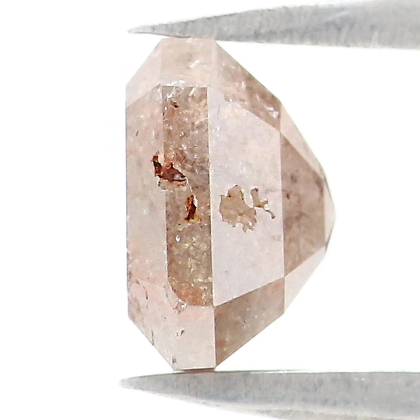 1.50 CT Natural Loose Emerald Cut Diamond Grey Brown Color Emerald Diamond 6.70 MM Natural Grey Brown Color Emerald Rose Cut Diamond NQ8548