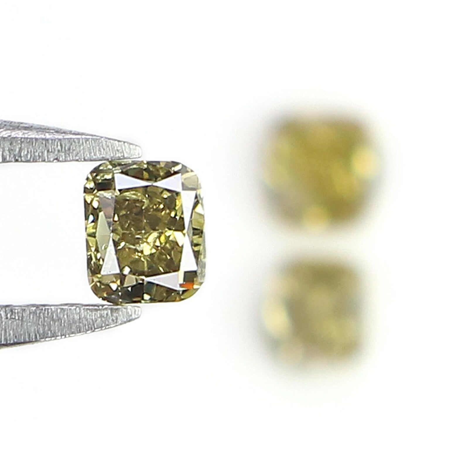 0.54 Ct Natural Loose Cushion Cut Diamond Yellow Color Cushion Cut Diamond 2.95 MM Natural Loose Green Cushion Brilliant Cut Diamond NQ1728