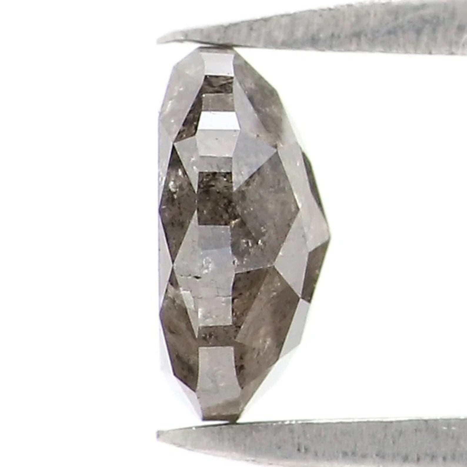 0.79 Ct Natural Loose Round Shape Diamond Salt And Pepper Round Cut Diamond 5.85 MM Natural Black Grey Color Round Rose Cut Diamond NQ2260