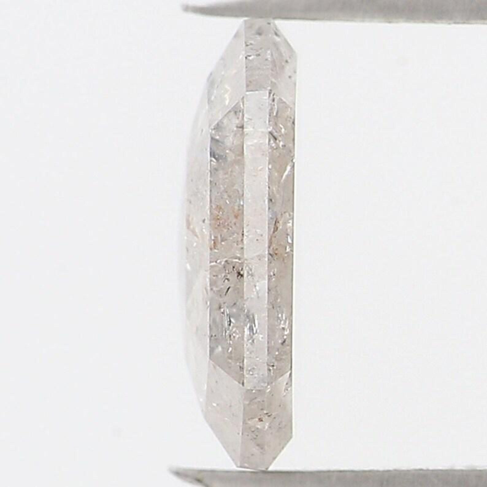 0.67 Ct Natural Loose Emerald Shape Diamond Grey Color Emerald Cut Diamond 6.60 MM Natural Loose Grey Color Emerald Rose Cut Diamond NQ1500
