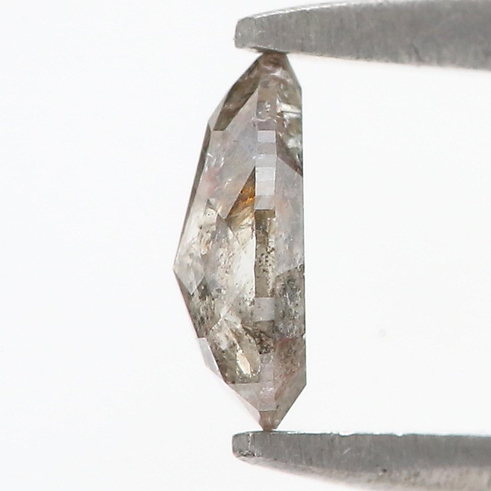 0.41 CT Natural Loose Pear Shape Diamond Salt And Pepper Pear Cut Diamond 5.95 MM Natural Loose Diamond Pear Shape Rose Cut Diamond QN554