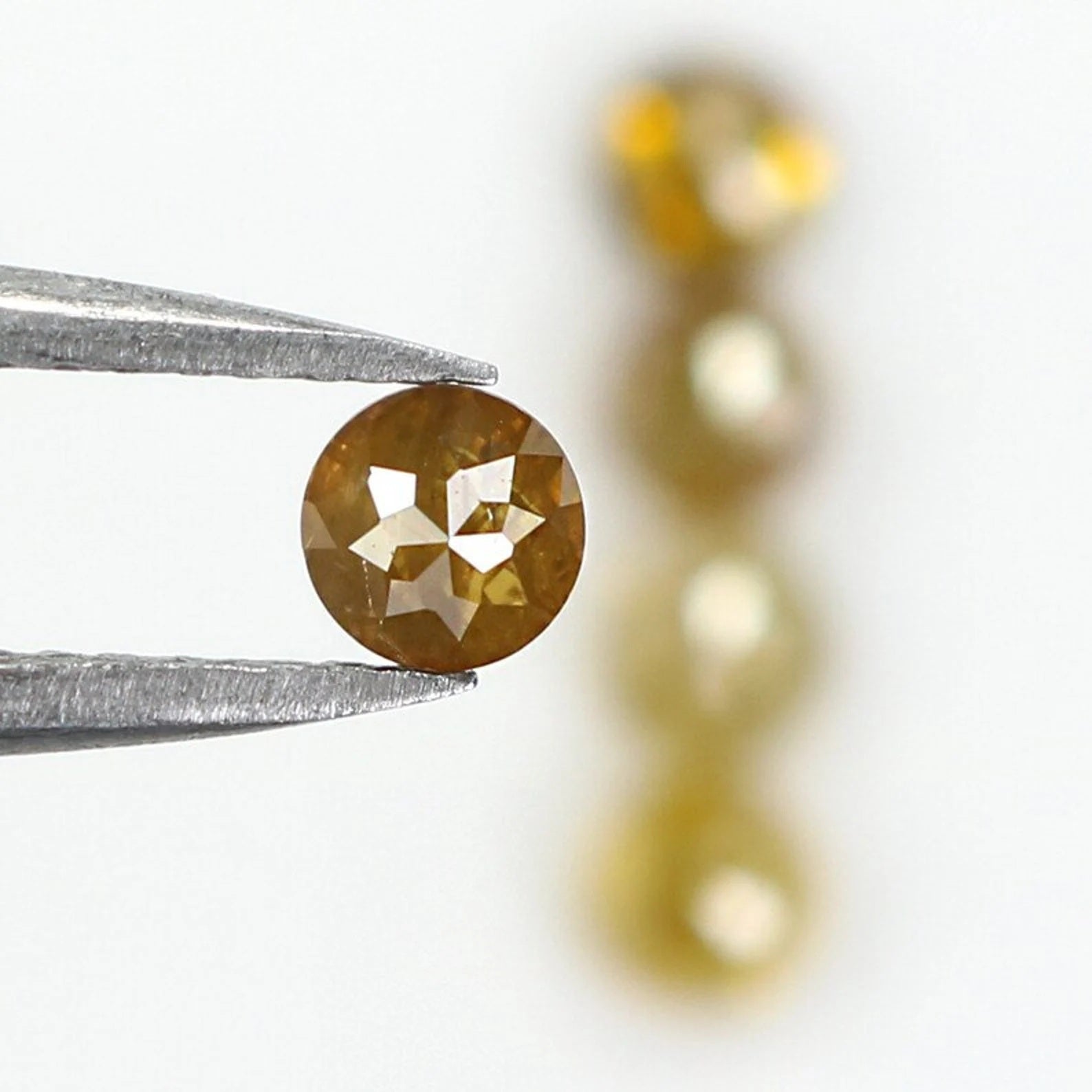 1.27 Ct Natural Loose Round Shape Diamond Yellow Brown Color Round Diamond 2.50 MM Natural Yellow Brown Color Round Rose Cut Diamond NQ1716