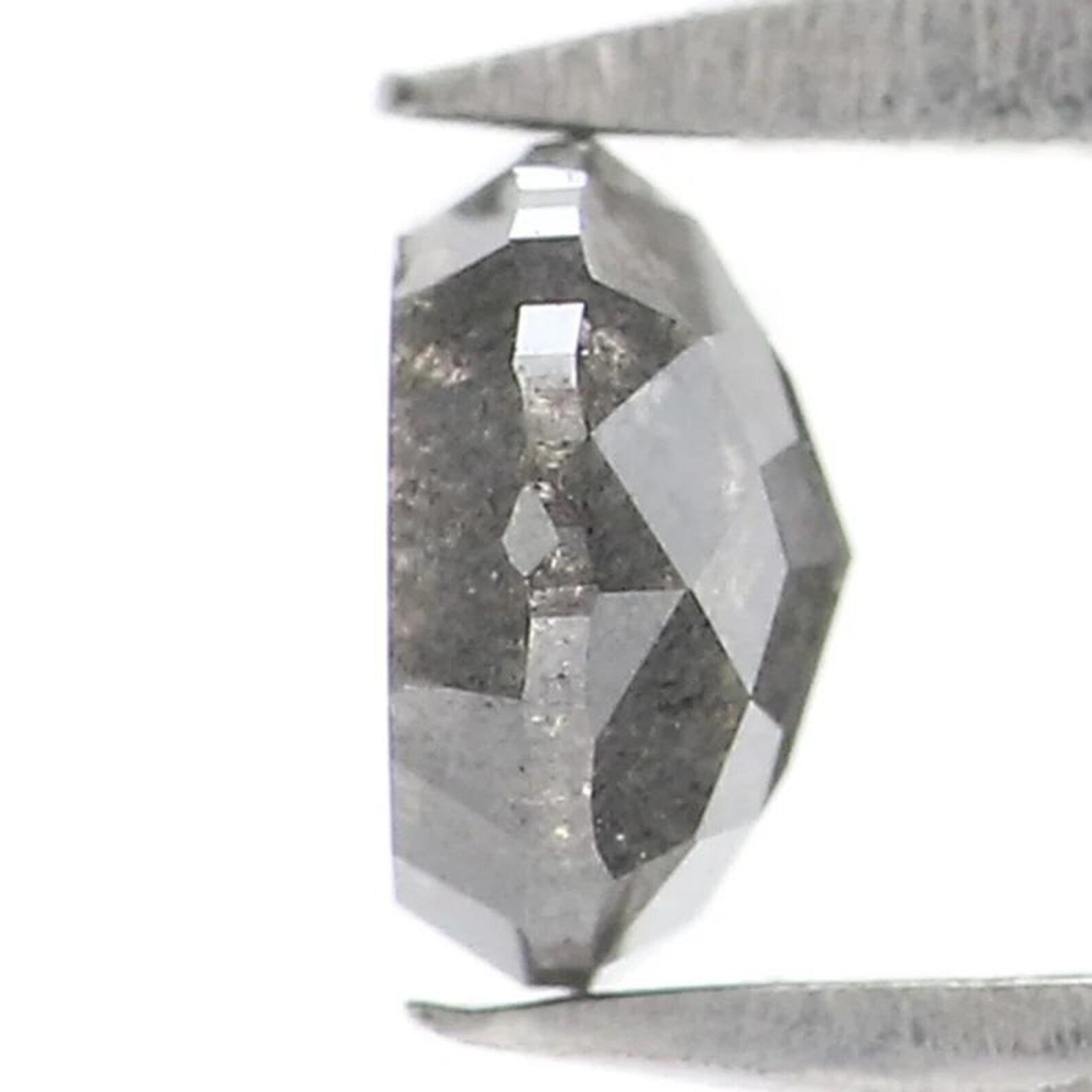 0.45 CT Natural Loose Round Shape Diamond Salt And Pepper Round Cut Diamond 4.50 MM Natural Black Grey Color Round Rose Cut Diamond NQ2312