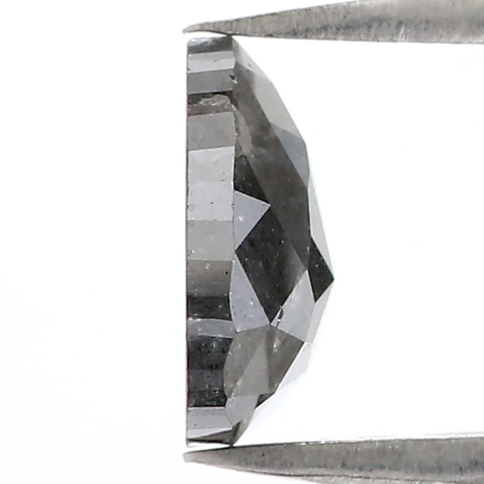 1.95 Ct Natural Loose Pear Shape Diamond Salt And Pepper Pear Diamond 8.85 MM Natural Loose Black Grey Color Pear Rose Cut Diamond QN9245