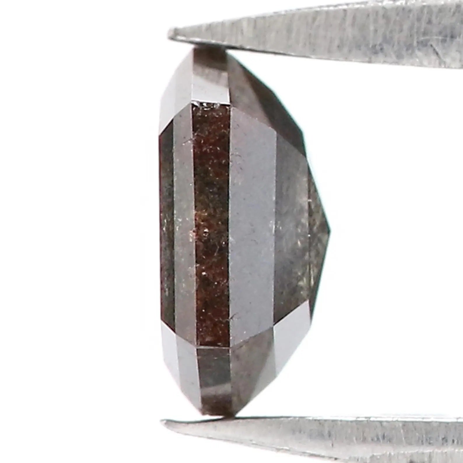 0.61 CT Natural Loose Hexagon Shape Diamond Salt And Pepper Hexagon Diamond 5.80 MM Natural Black Gray Color Hexagon Rose Cut Diamond NQ1255