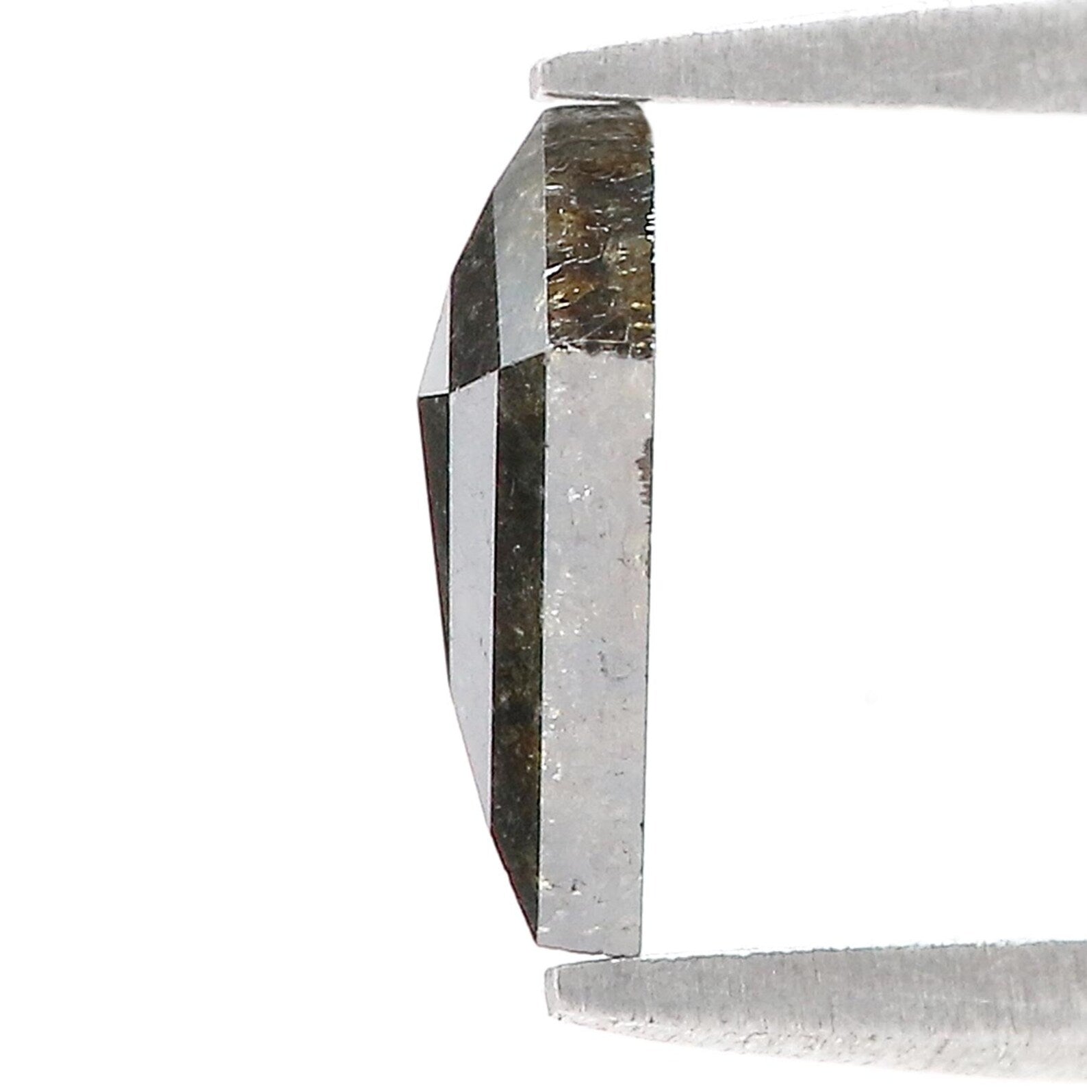0.82 CT Natural Loose Kite Shape Diamond Salt And Pepper Kite Diamond 8.35 MM Natural Black Grey Color Diamond Kite Rose Cut Diamond N2599