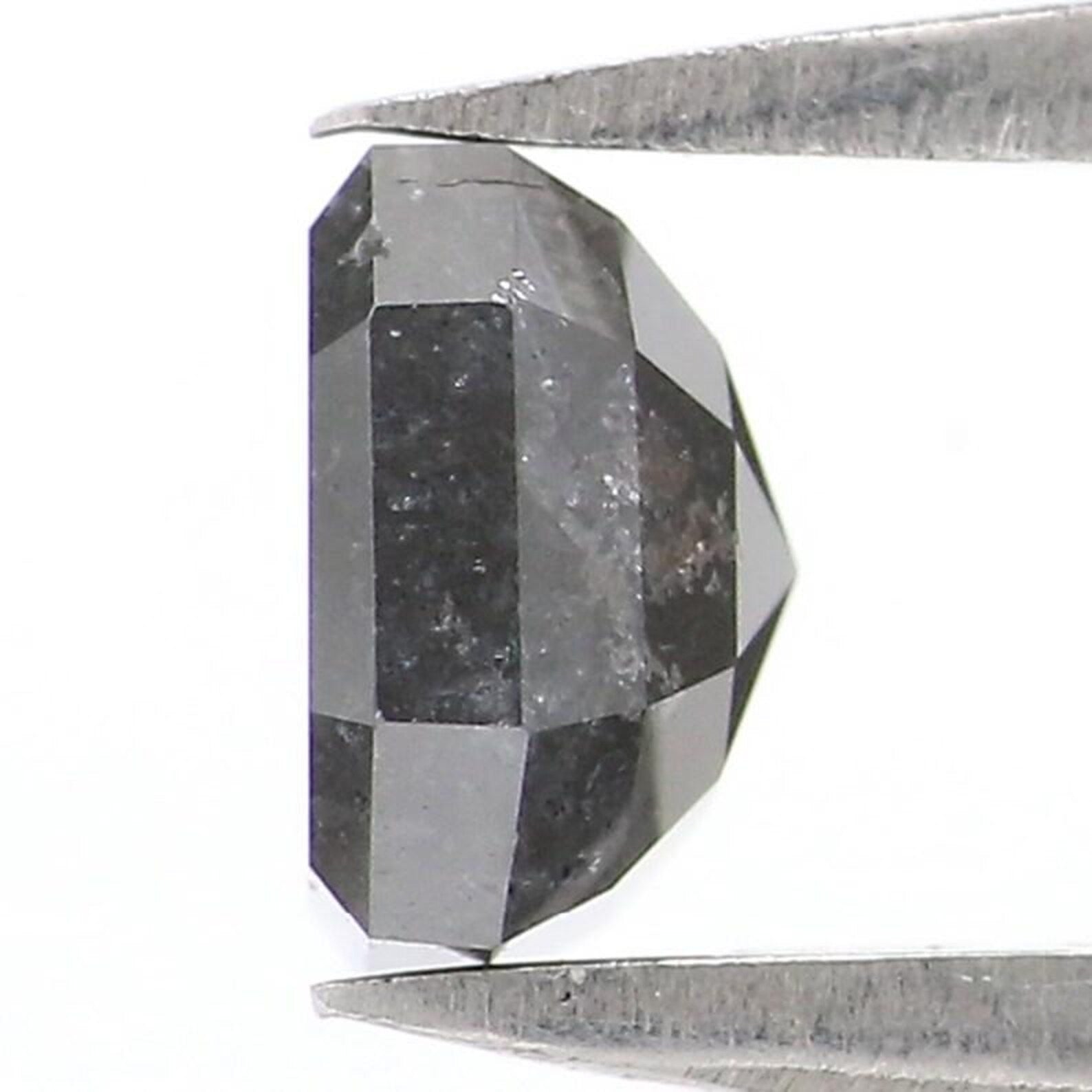0.99 CT Natural Loose Radiant Shape Diamond Grey Color Radiant Cut Diamond 5.70 MM Natural Loose Grey Color Radiant Rose Cut Diamond NQ8127
