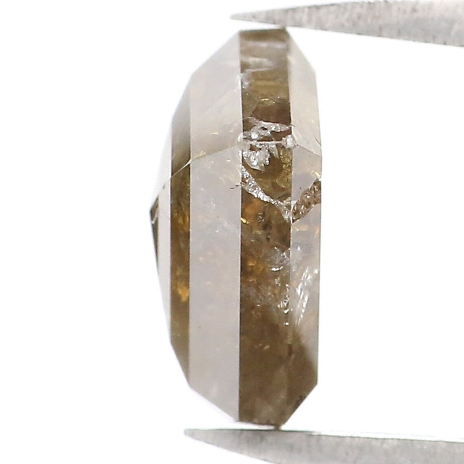 1.30 CT Natural Loose Shield Shape Diamond Black Yellow Color Diamond 7.80 MM Natural Loose Diamond Shield Shape Rose Cut Diamond NQ8279