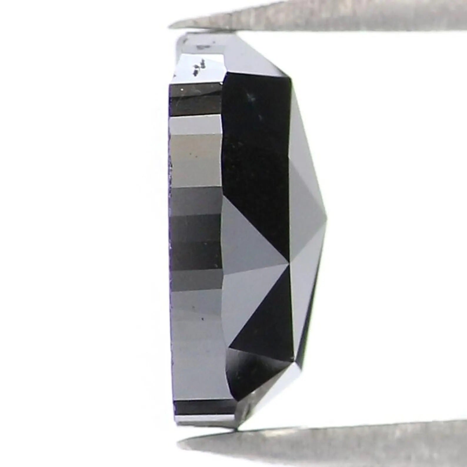 0.97 CT Natural Loose Oval Shape Diamond Black Color Oval Cut Diamond 7.05 MM Natural Loose Black Color Oval Rose Cut Diamond NQ1970