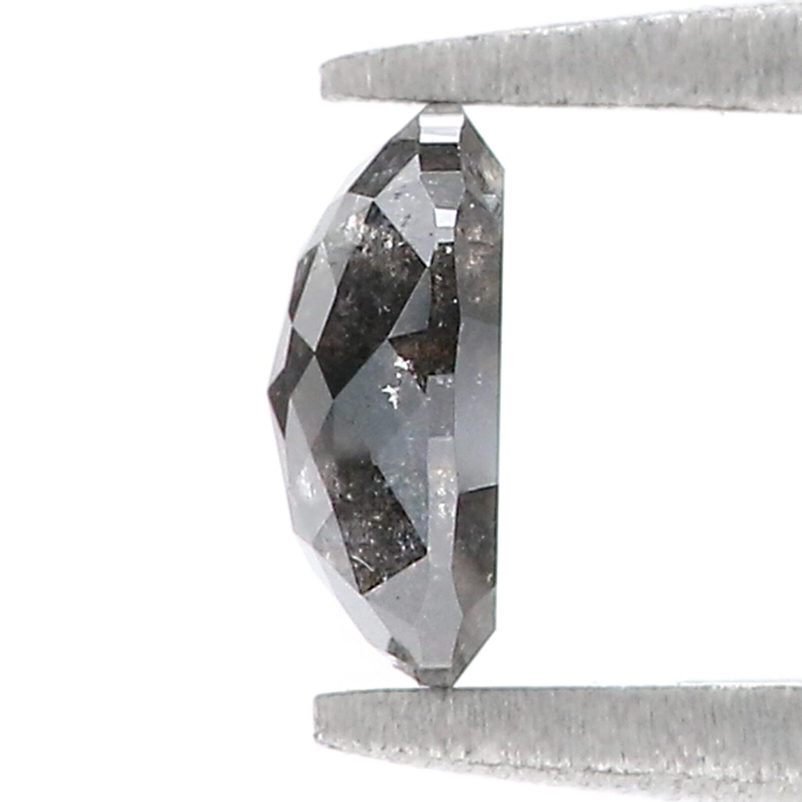 0.74 CT Natural Loose Oval Shape Diamond Black Color Oval Cut Diamond 6.20 MM Natural Loose Diamond Black Color Oval Rose Cut Diamond QN6508