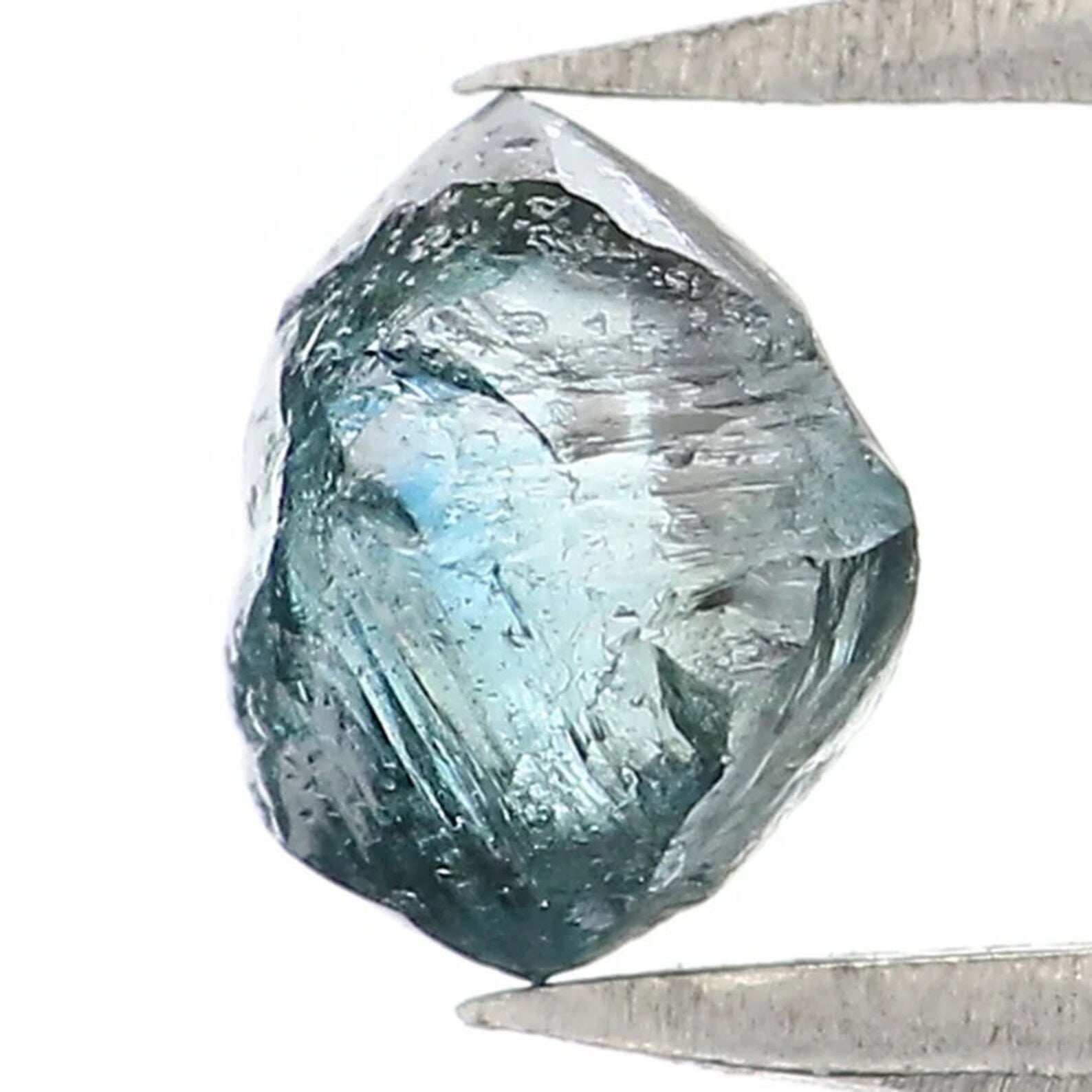 0.84 CT Natural Loose Rough Shape Diamond Blue Color Irregular Cut Diamond 5.55 MM Natural Diamond Blue Color Rough Shape Diamond NQ2037