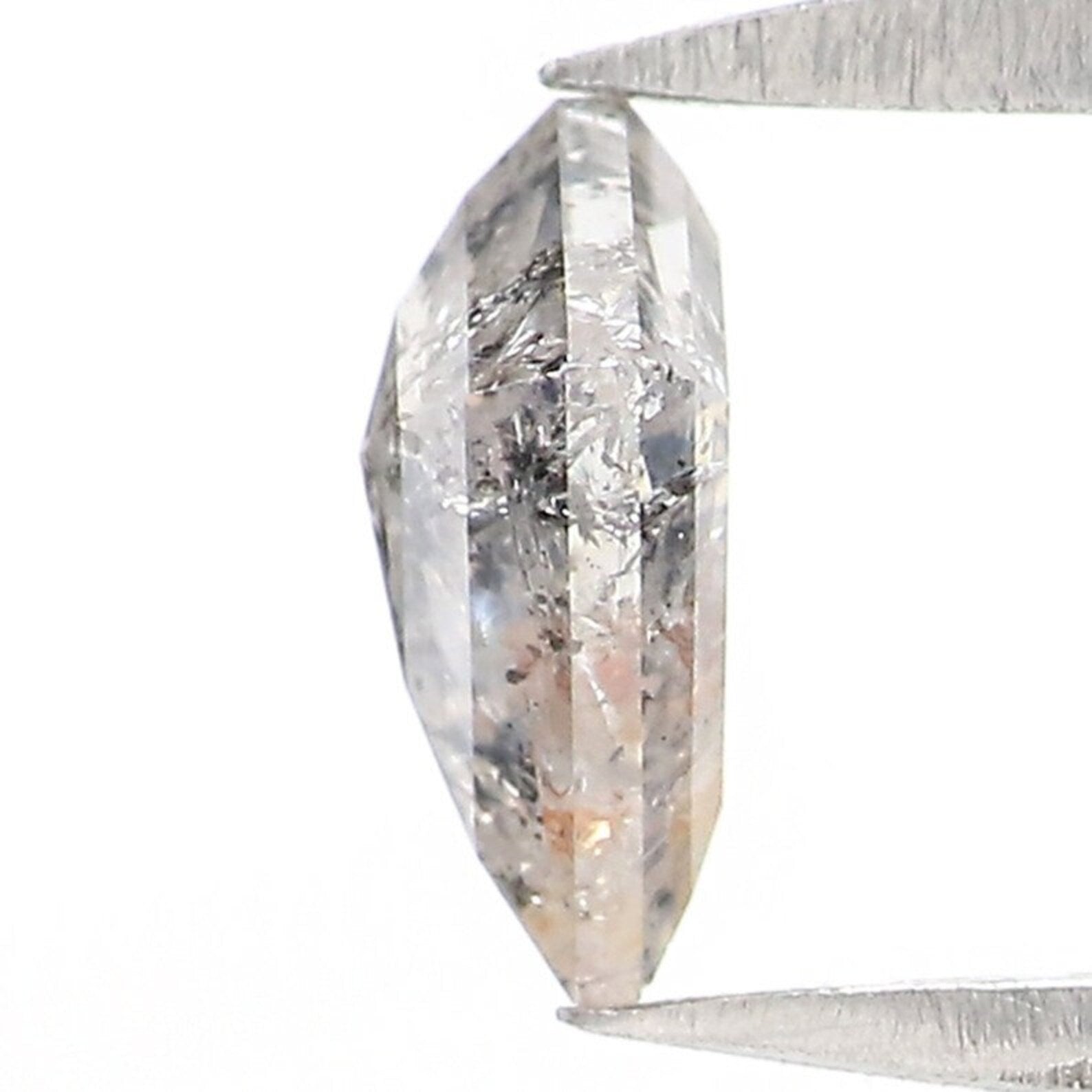 0.44 Ct Natural Loose Kite Shape Diamond Salt And Pepper Kite Diamond 6.15 MM Natural Loose Black Grey Color Kite Rose Cut Diamond NQ2173