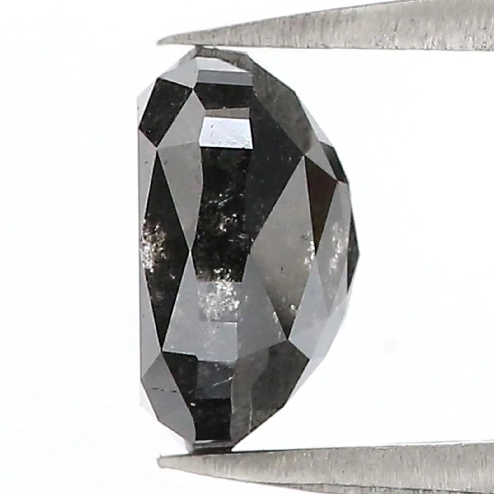 1.95 Ct Natural Loose Oval Shape Diamond Salt And Pepper Oval Cut Diamond 7.50 MM Natural Loose Black Grey Color Oval Shape Diamond QN9093
