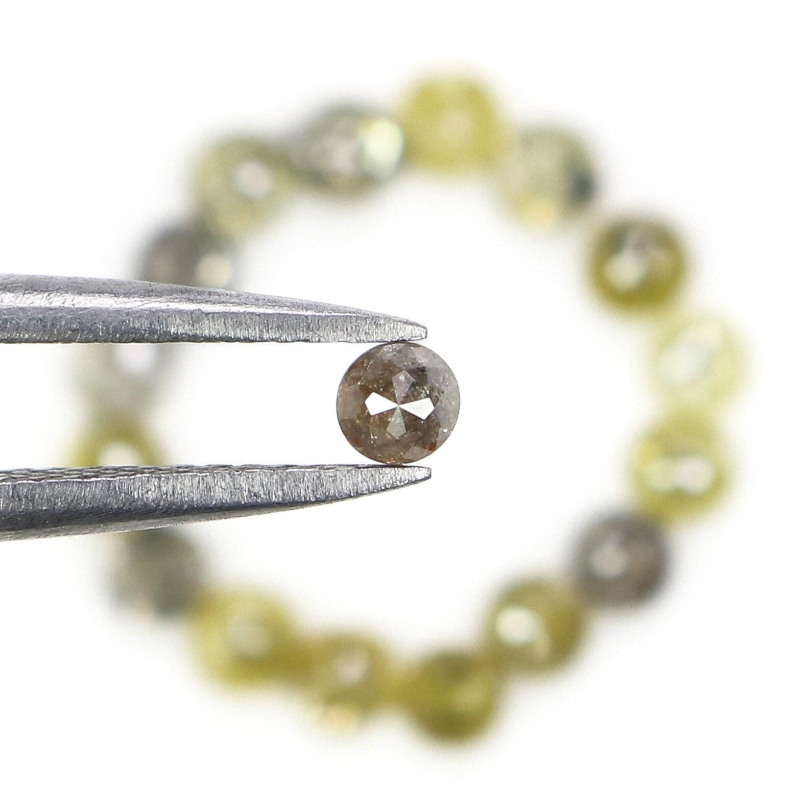 1.98 Ct Natural Loose Diamond Round Shape Diamond Yellow Color Round Cut Diamond 2.70 MM Natural Loose Diamond Round Rose Cut Diamond NQ1693