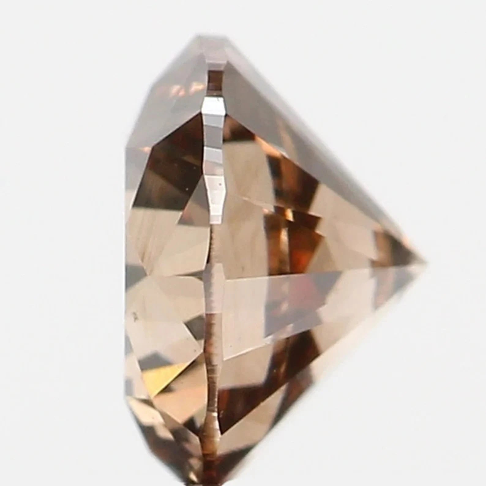 0.38 Ct Natural Loose Round Shape Diamond Brown Color Round Diamond 4.55 MM Natural Diamond Brown Color Round Brilliant Cut Diamond NQ1082