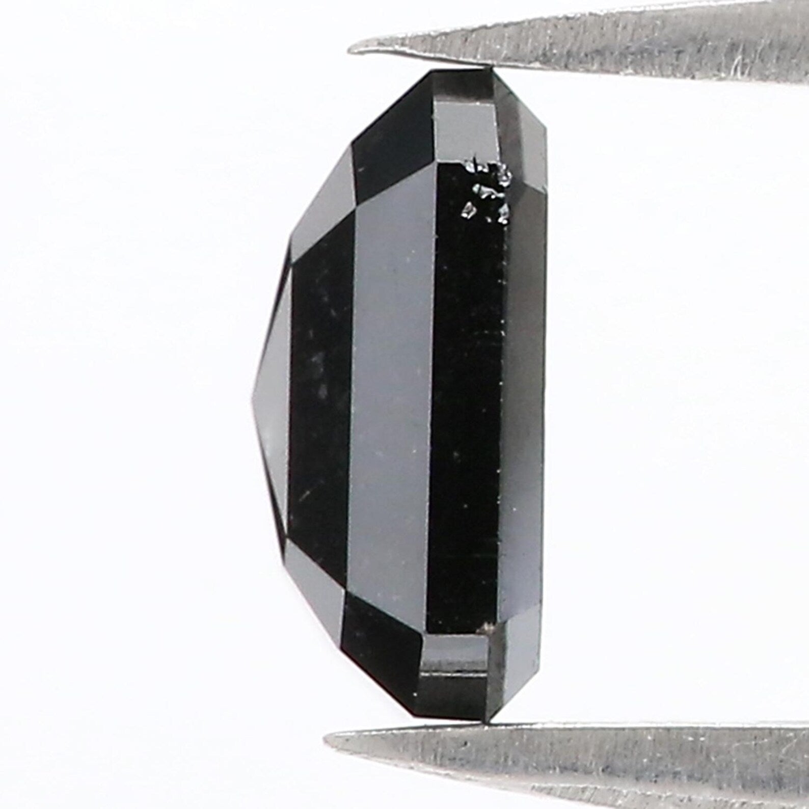 2.12 CT Natural Loose Emerald Shape Diamond Black Color Emerald Cut Diamond 7.95 MM Natural Diamond Black Emerald Rose Cut Diamond QN628