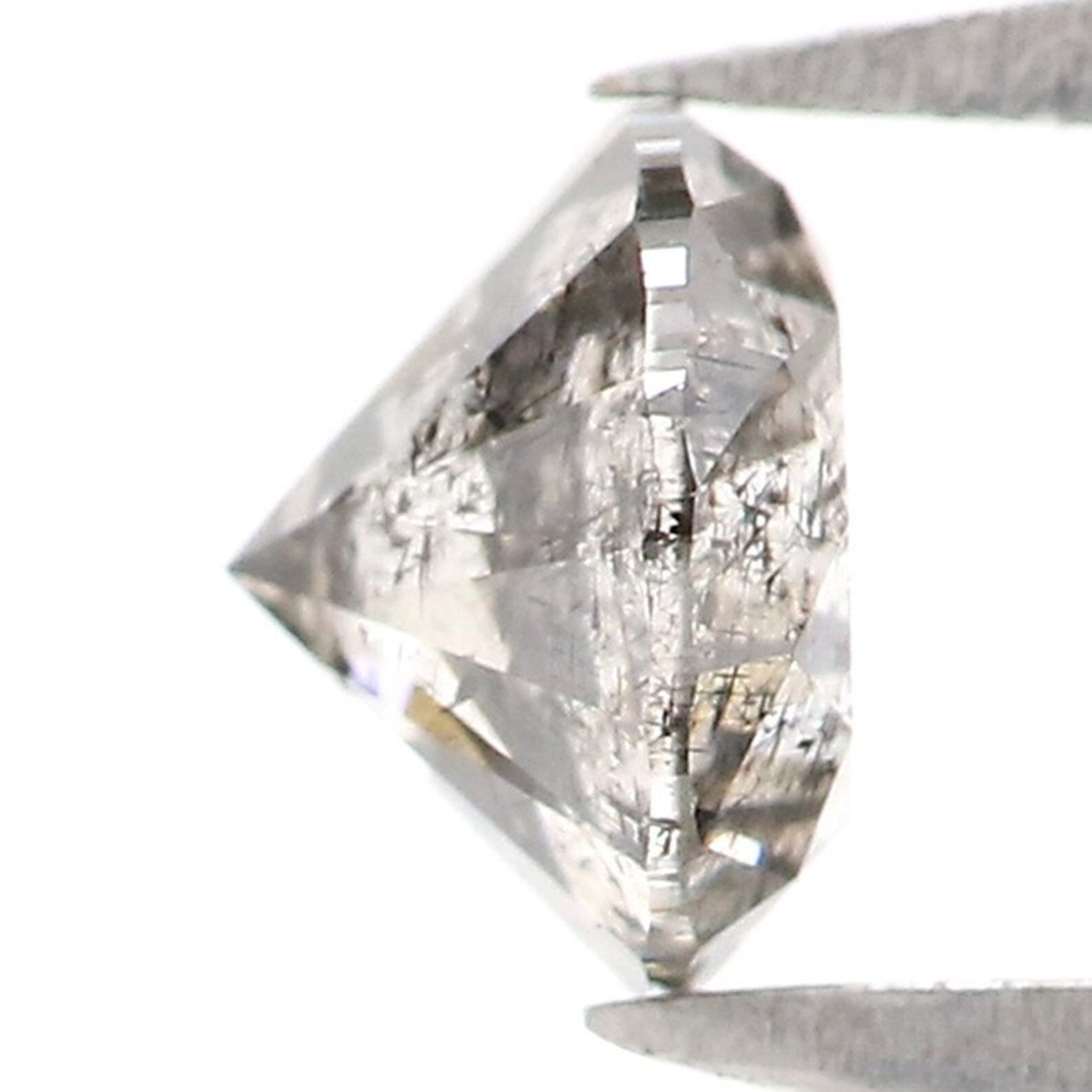 0.45 CT Natural Loose Round Shape Diamond Salt And Pepper Round Diamond 4.60 MM Natural Black Grey Color Round Brilliant Cut Diamond NQ2175