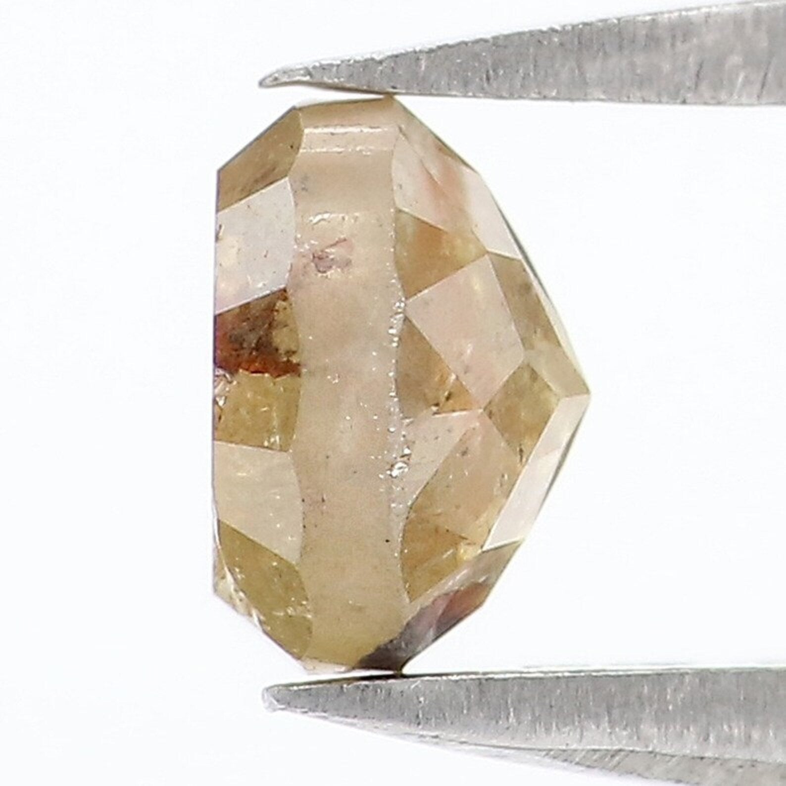 0.81 CT Natural Loose Round Diamond Grey Yellow Color Rose Cut Diamond 5.25 MM Natural Loose Diamond Grey Yellow Color Round Rose Cut NQ349