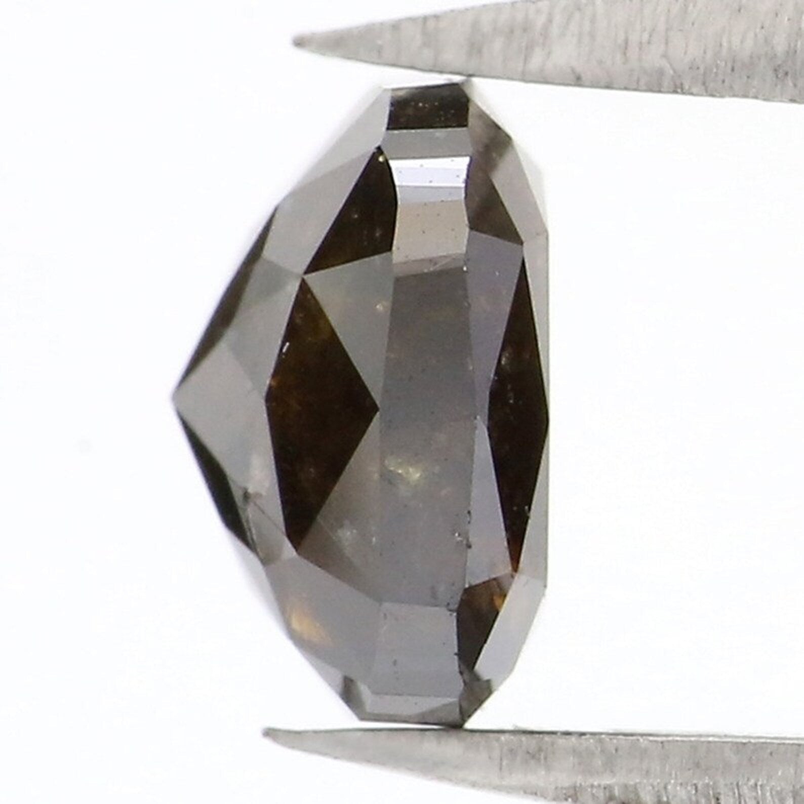 1.89 CT Natural Loose Cushion Shape Diamond Brown Color Cushion Diamond 7.00 MM Natural Diamond Black Color Cushion Rose Cut Diamond NQ8689