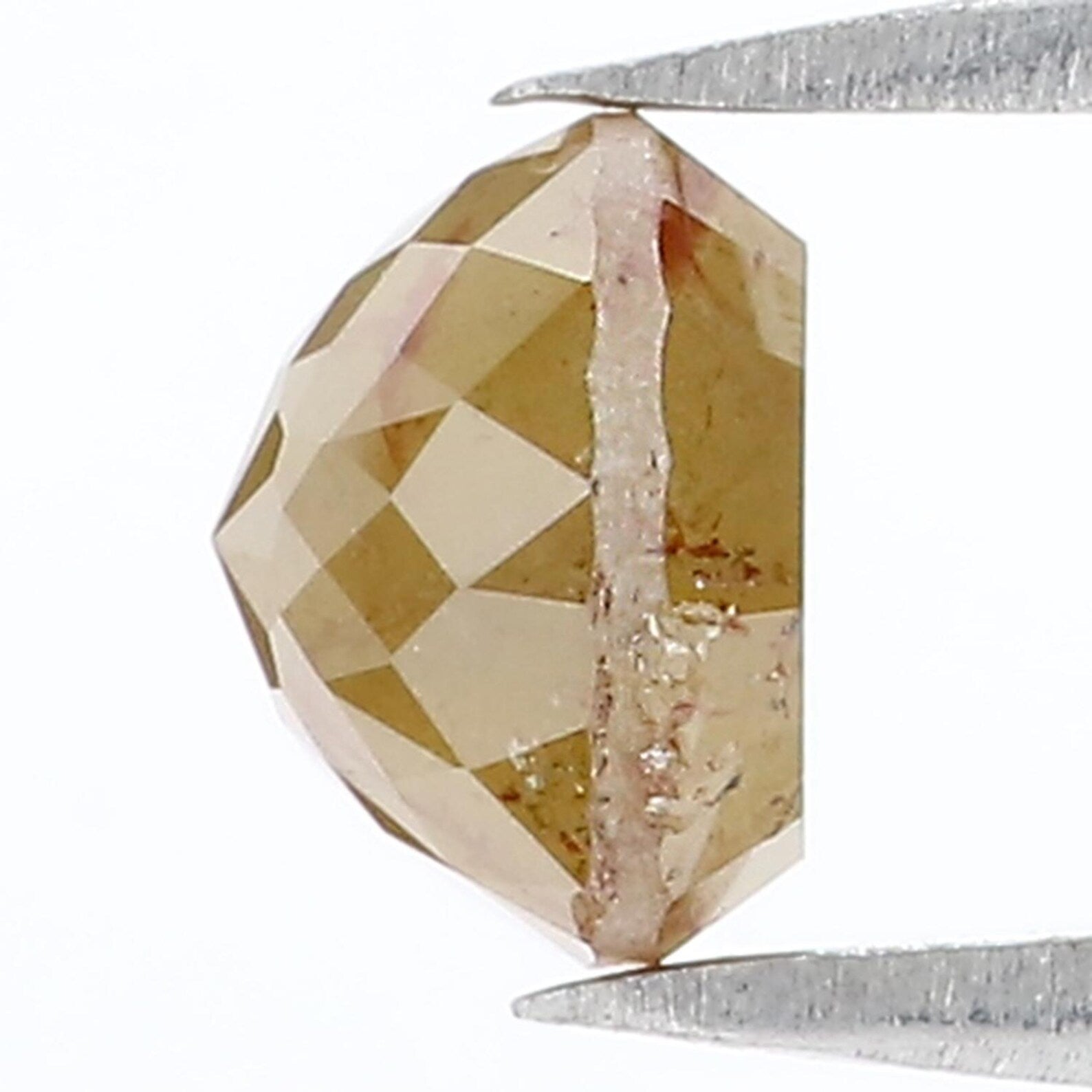 1.54 CT Natural Loose Round Shape Diamond Yellow Color Round Cut Diamond 6.40 MM Natural Loose Green Color Round Rose Cut Diamond NQ7179
