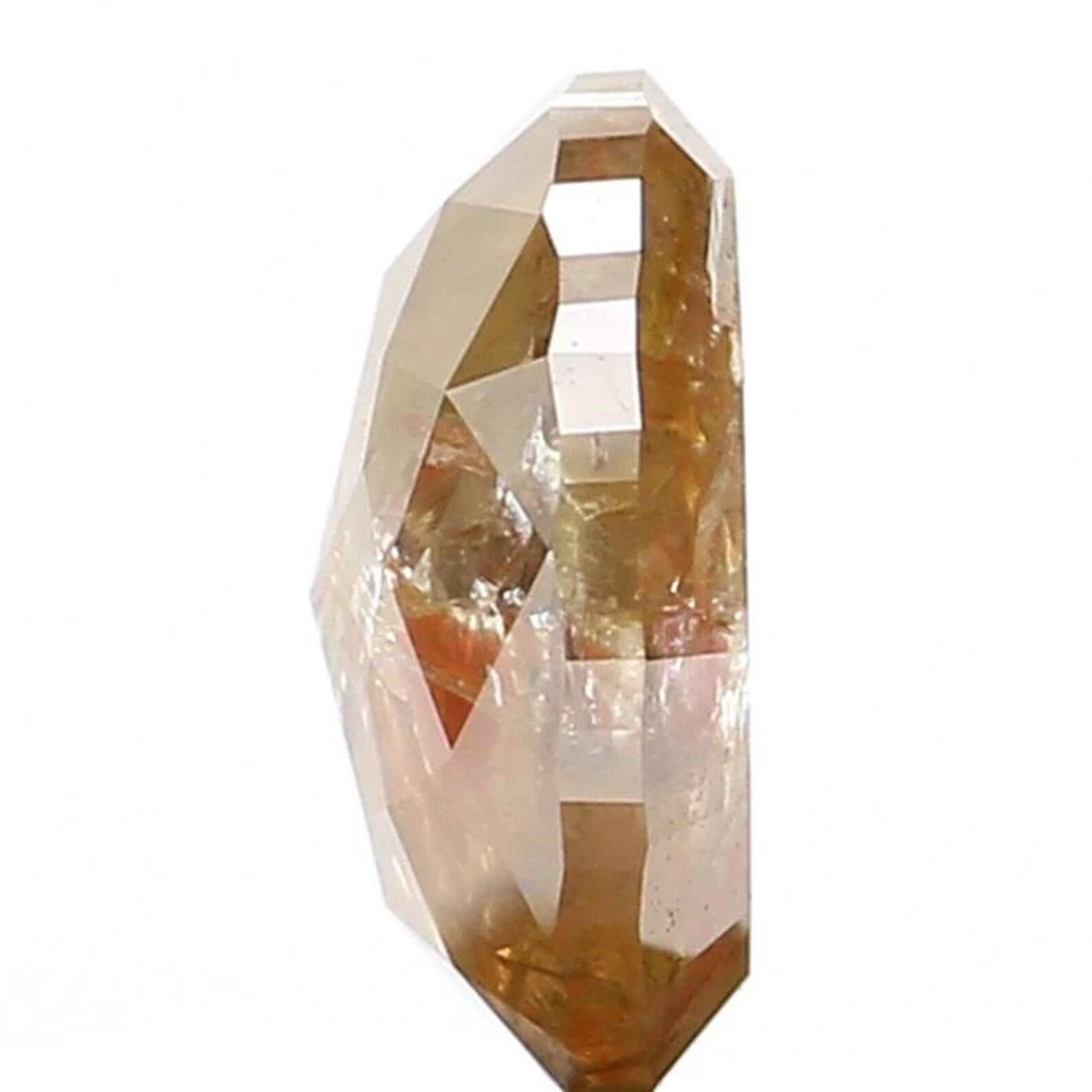 0.79 CT Natural Loose Oval Shape Diamond Yellow Color Oval Diamond 6.35 MM Natural Loose Yellow Color Diamond Oval Rose Cut Diamond NQ986