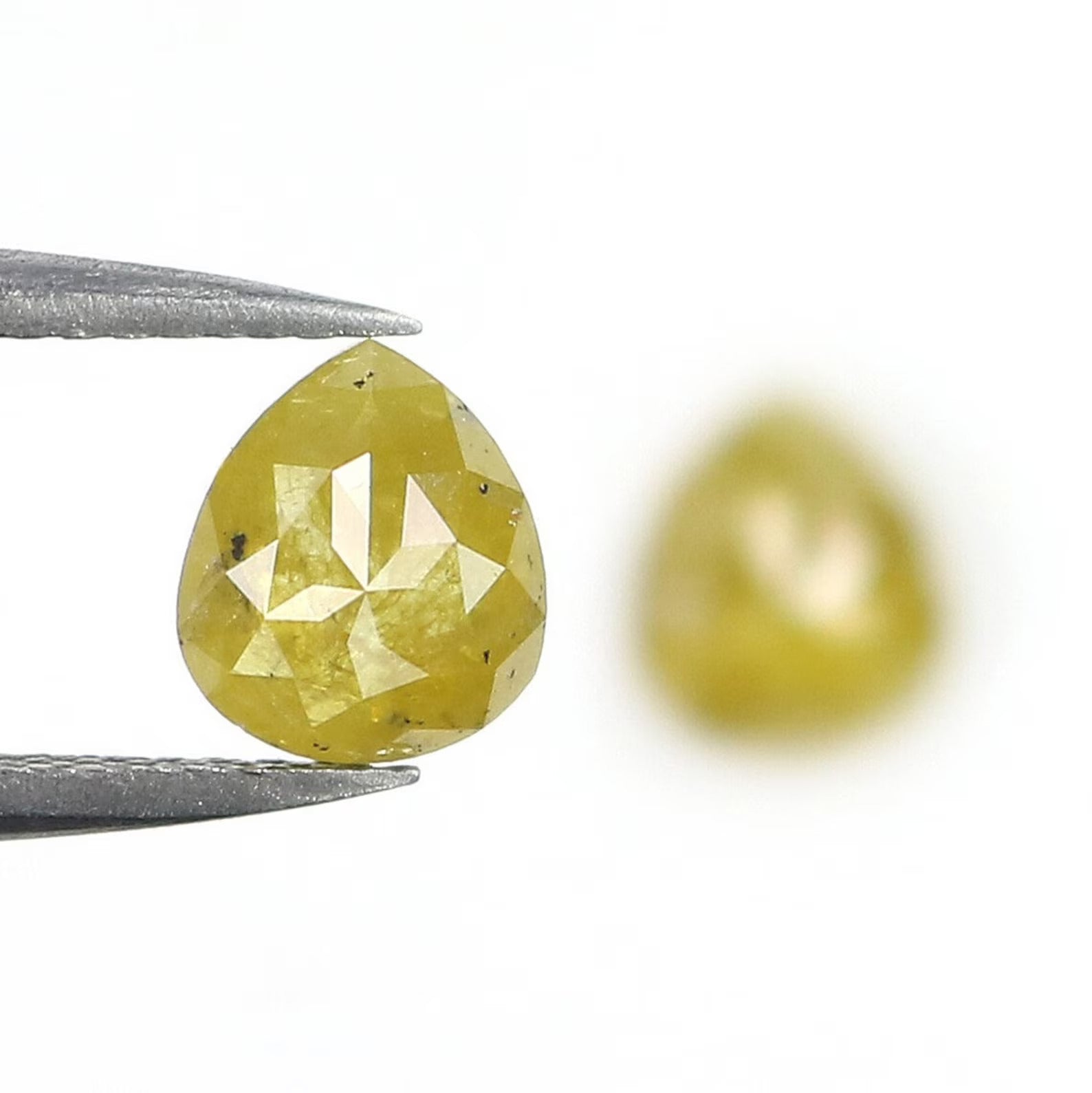 1.29 CT Natural Loose Pear Shape Diamond Yellow Color Pear Shape Diamond 6.52 MM Natural Loose Diamond Yellow Pear Rose Cut Diamond NQ2478