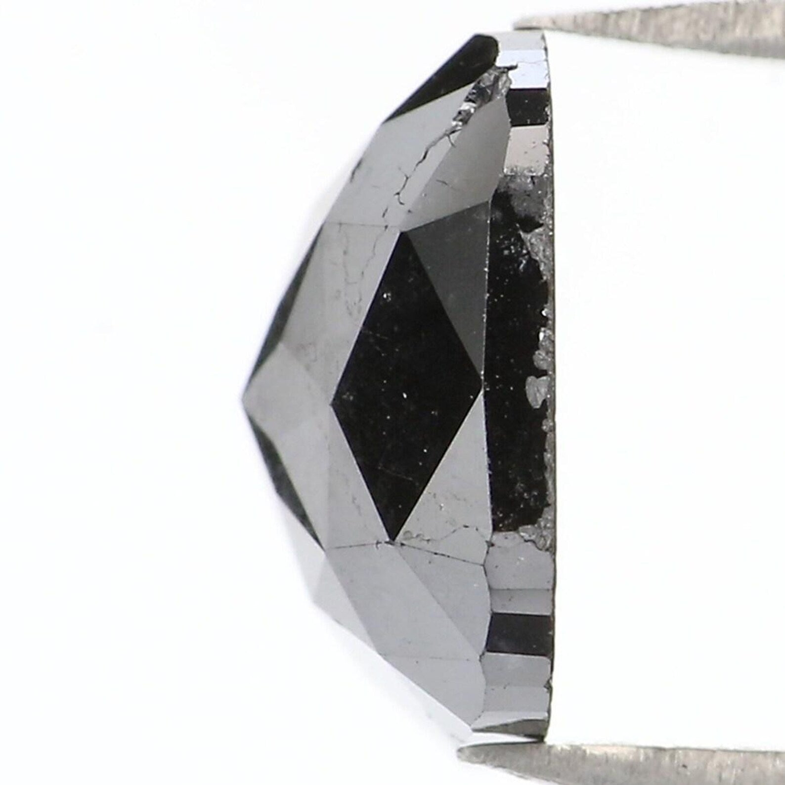 2.75 CT Natural Loose Cushion Shape Diamond Black Color Cushion Diamond 9.10 MM Natural Loose Black Color Cushion Rose Cut Diamond NQ9596