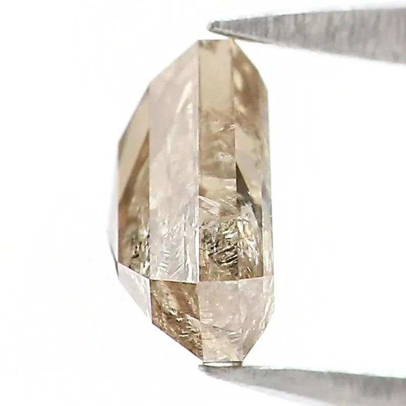 0.51 CT Natural Loose Antique Shape Diamond Brown Color Shield Diamond 6.75 MM Natural Loose Diamond Brown Antique Rose Cut Diamond NQ7009