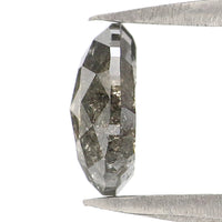 Natural Loose Oval Diamond, Salt And Pepper Oval Diamond, Natural Loose Diamond, Oval Rose Cut Diamond, 0.68 CT Oval Shape Diamond L2949