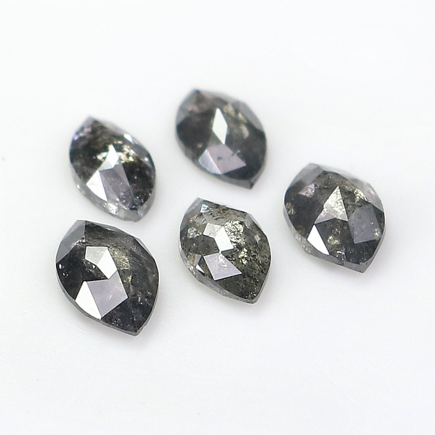 1.03 CT Natural Loose Marquise Shape Diamond Salt And Pepper Marquise Cut Diamond 5.80 MM Black Grey Color Marquise Rose Cut Diamond QL2665