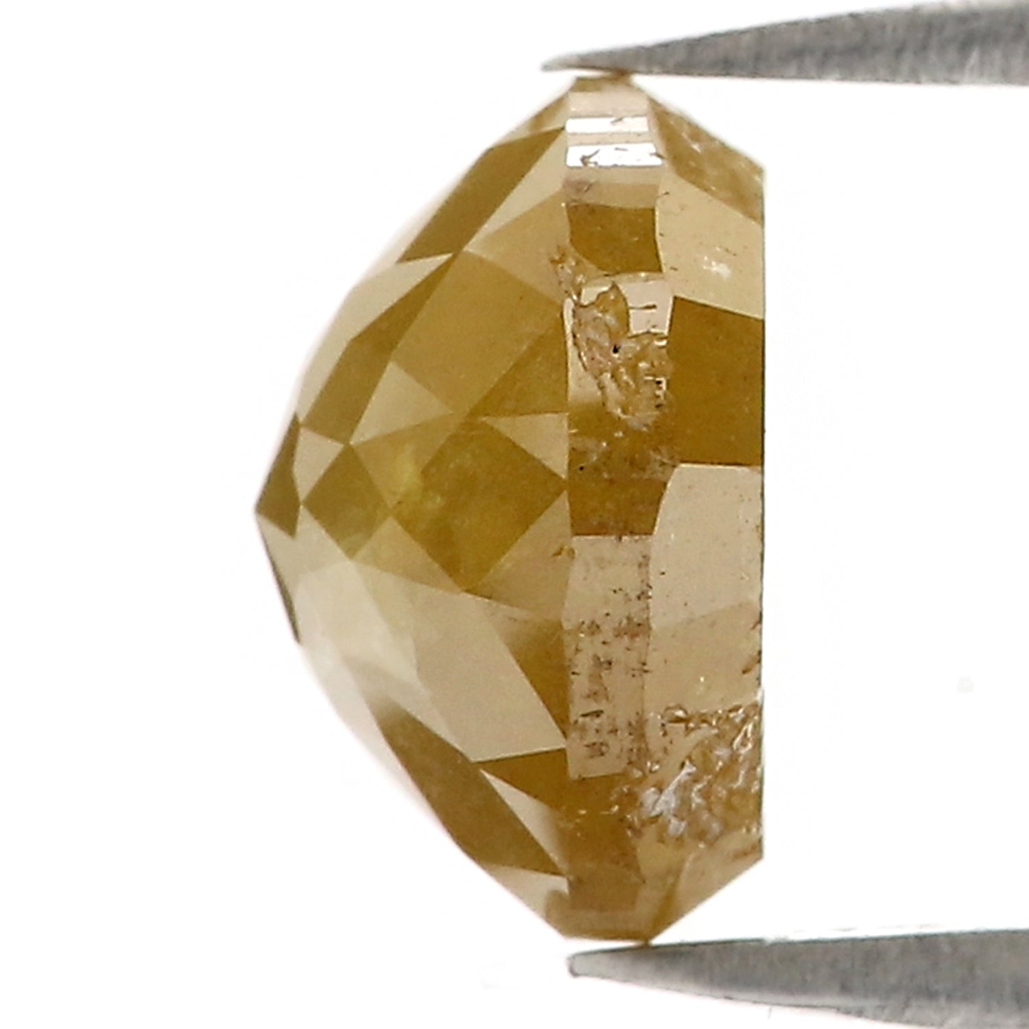 2.83 CT Natural Loose Round Rose Cut Diamond Yellow Color Round Shape Diamond 8.20 MM Natural Yellow Color Round Rose Cut Diamond LQ9949