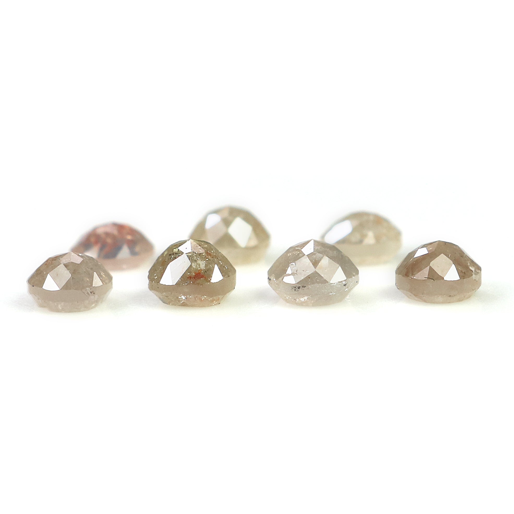 1.80 CT Natural Loose Round Rose Cut Diamond Brown Color Round Shape Diamond 3.50 MM Natural Loose Grey Color Round Rose Cut Diamond L1703