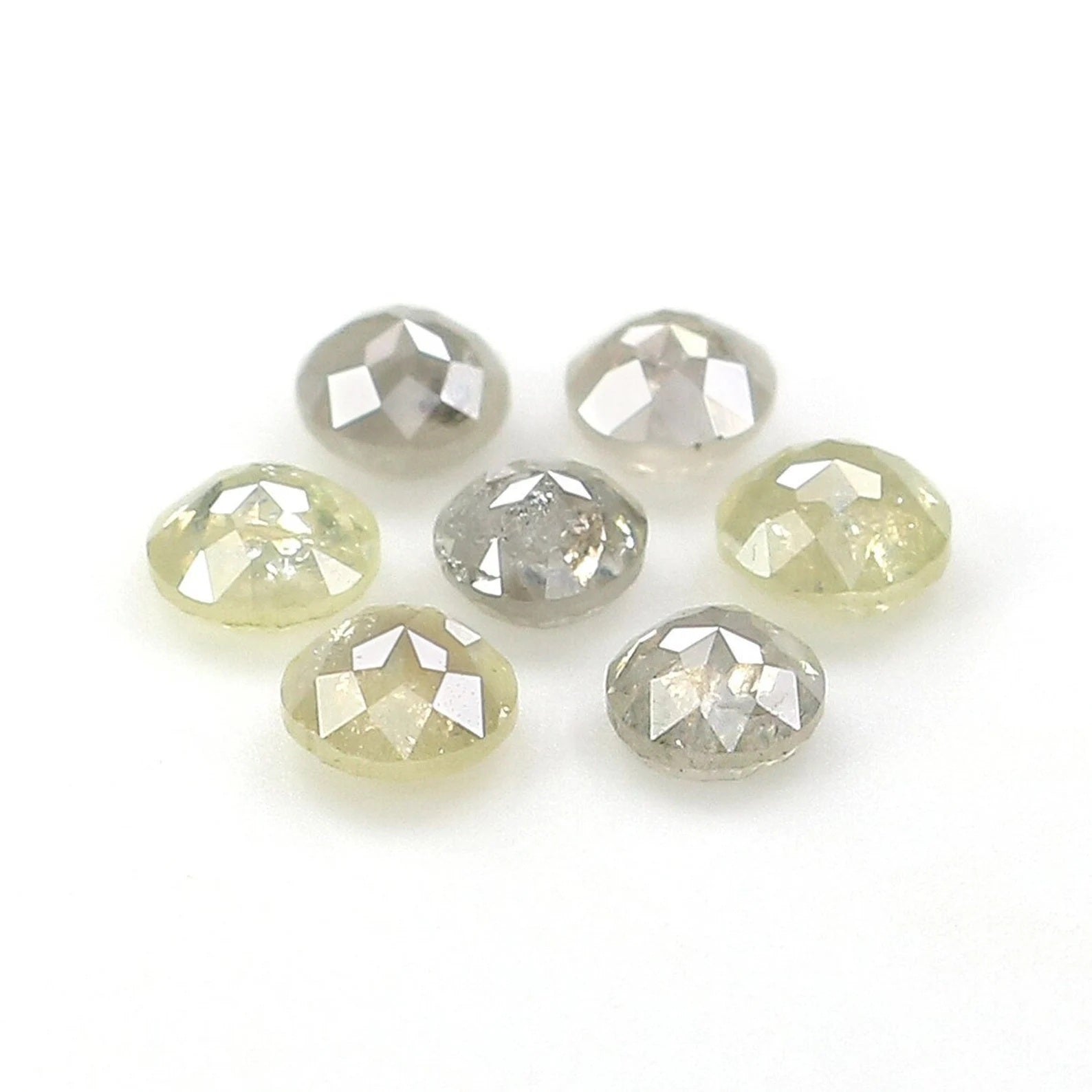 1.28 CT Natural Loose Round Diamond Yellow Grey Diamond Natural Loose Diamond 4.45 MM Round Rose Cut Diamond Round Shape Diamond NQ2457