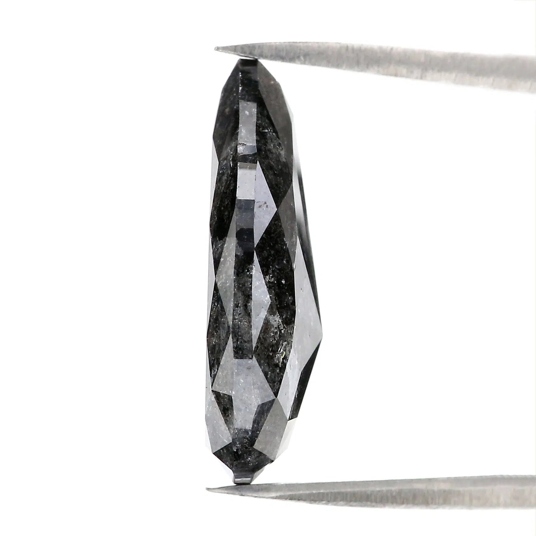 11.67 CT Natural Loose Pear Shape Diamond Salt And Pepper Pear Rose Cut Diamond 20.20 MM Black Grey Color Pear Rose Cut Diamond QL3019