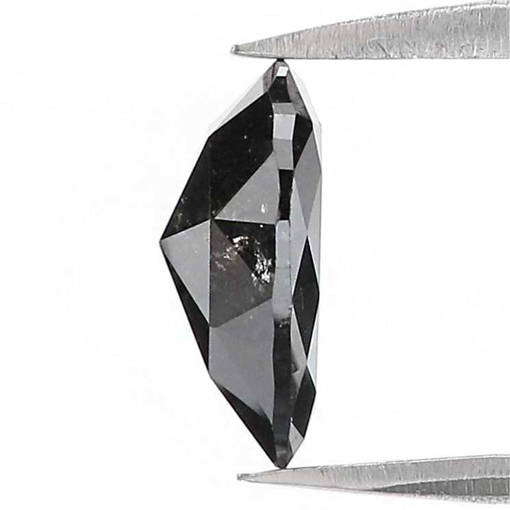 1.82 CT Natural Loose Heart Shape Diamond Salt And Pepper Heart Cut Diamond 8.75 MM Natural Black Grey Color Heart Rose Cut Diamond LC60