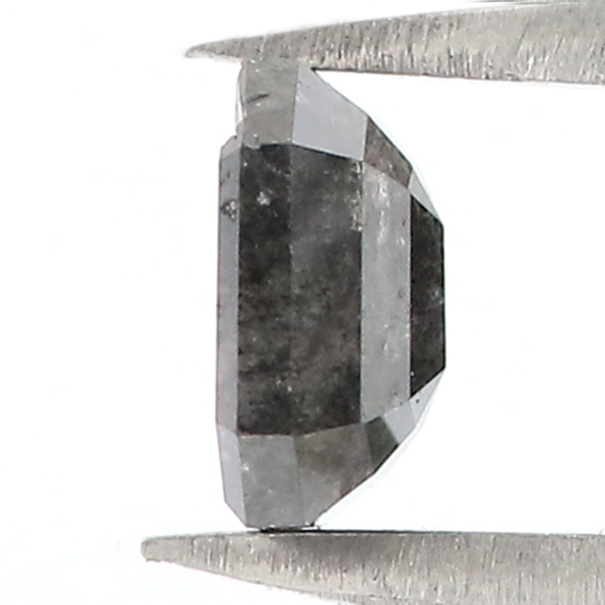 0.70 CT Natural Loose Emerald Shape Diamond Salt And Pepper Emerald Cut Diamond 5.50 MM Natural Black Grey Emerald Rose Cut Diamond QL3129